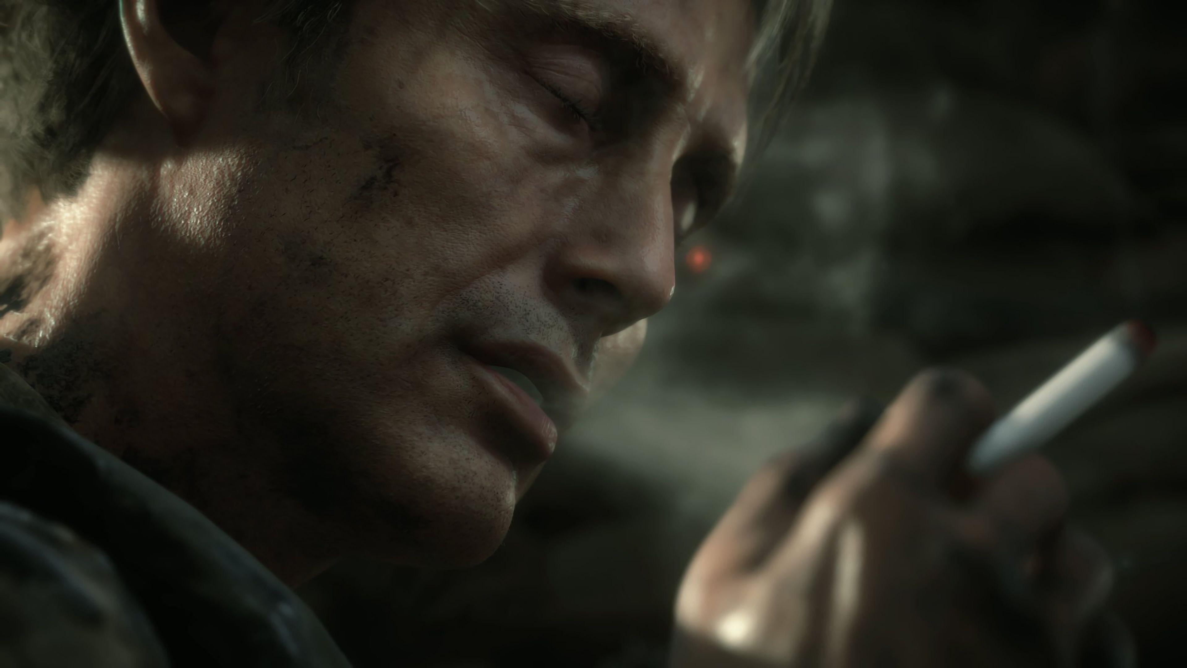 Mads Mikkelsen, Death Stranding, Cliff, Rauchen, 4K, 3840x2160 4K Desktop