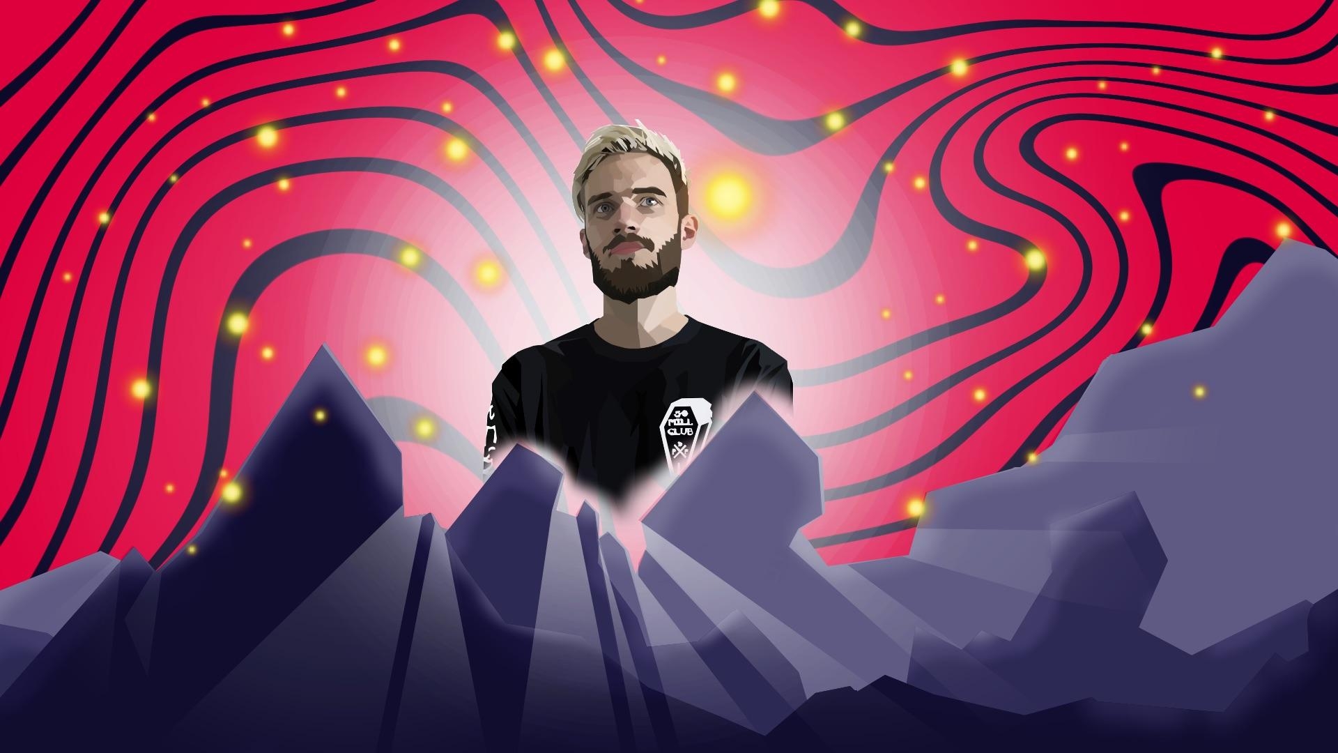 PewDiePie, Dual Monitor, Hintergrund, Design, Technik, 1920x1080 Full HD Desktop