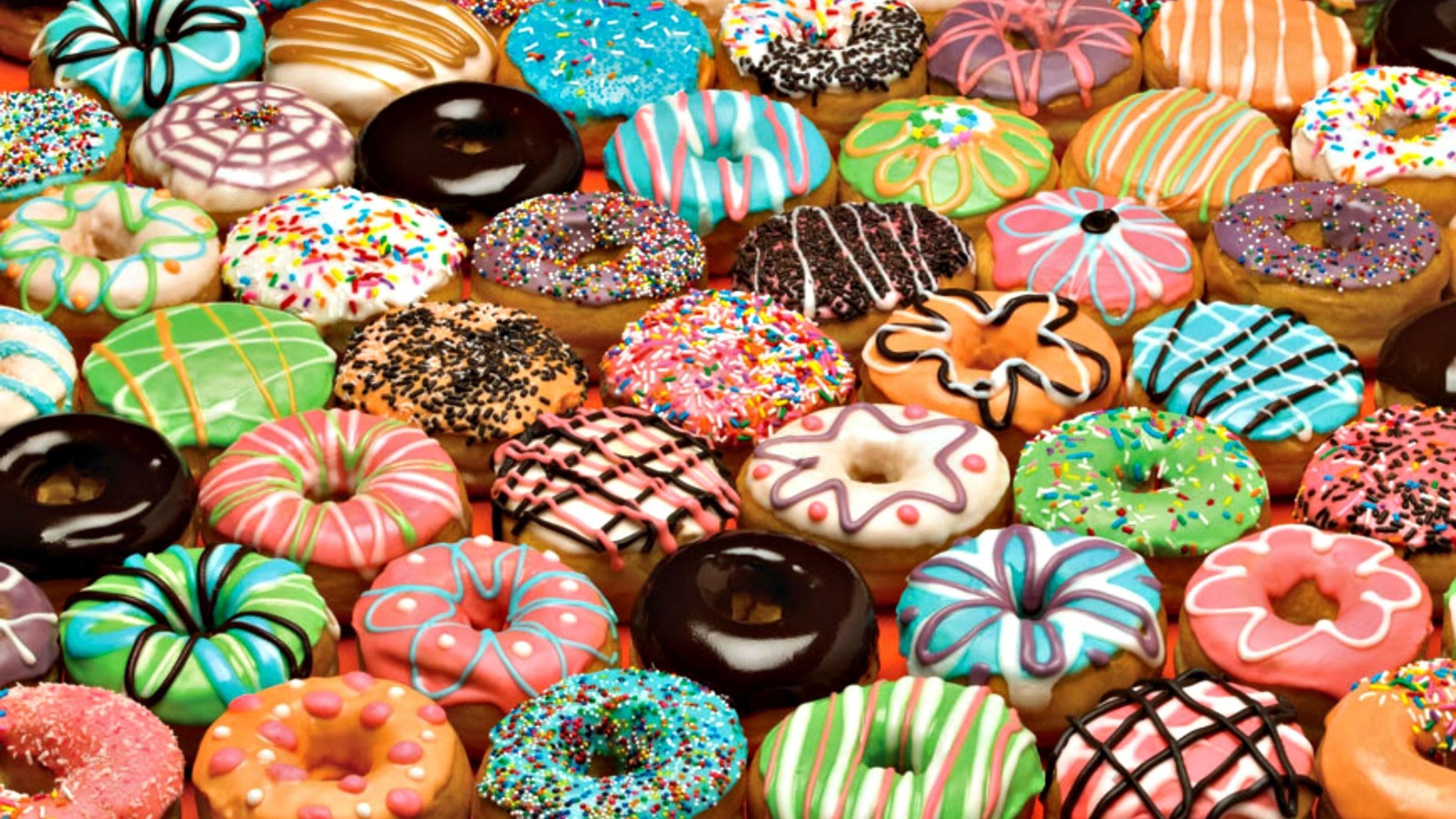 Donuts, Hintergrund, Bild, Süßigkeit, Design, 3840x2160 4K Desktop