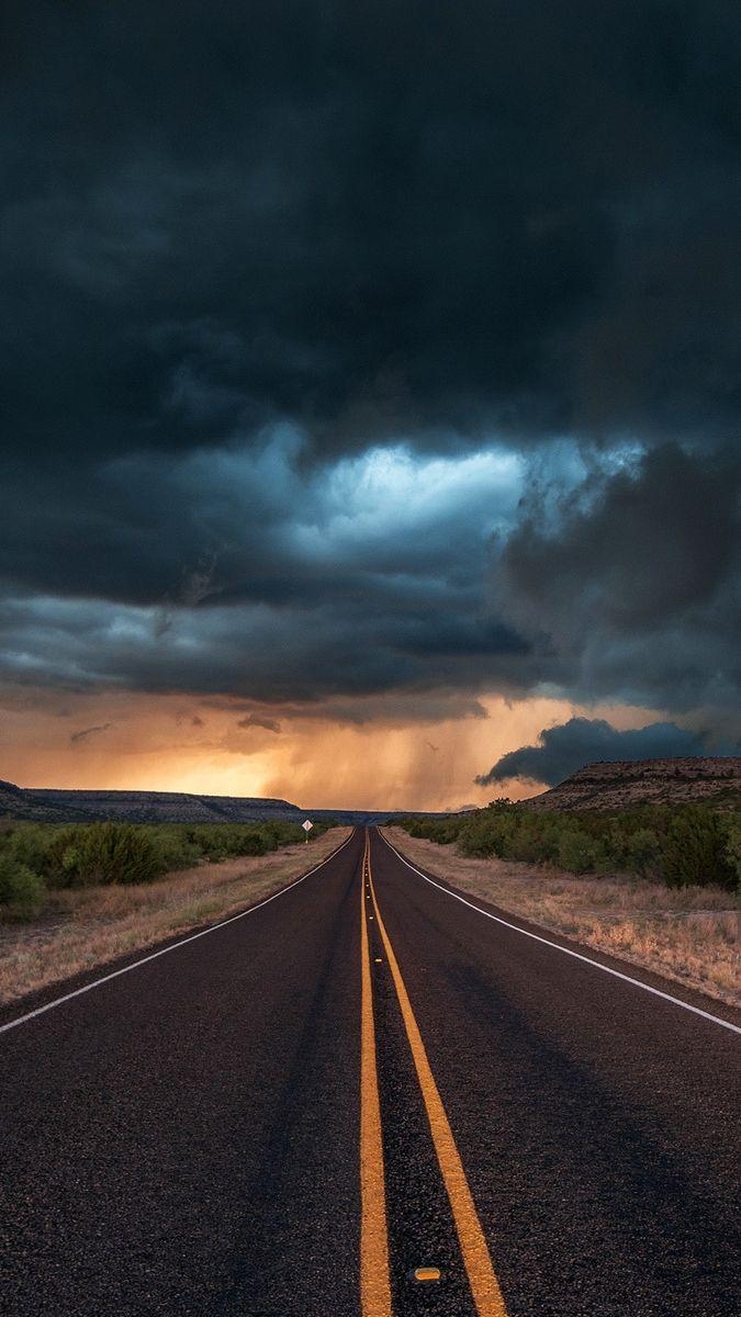 Texas, Straße, Wolken, iPhone, Fotografie, 680x1200 HD Handy