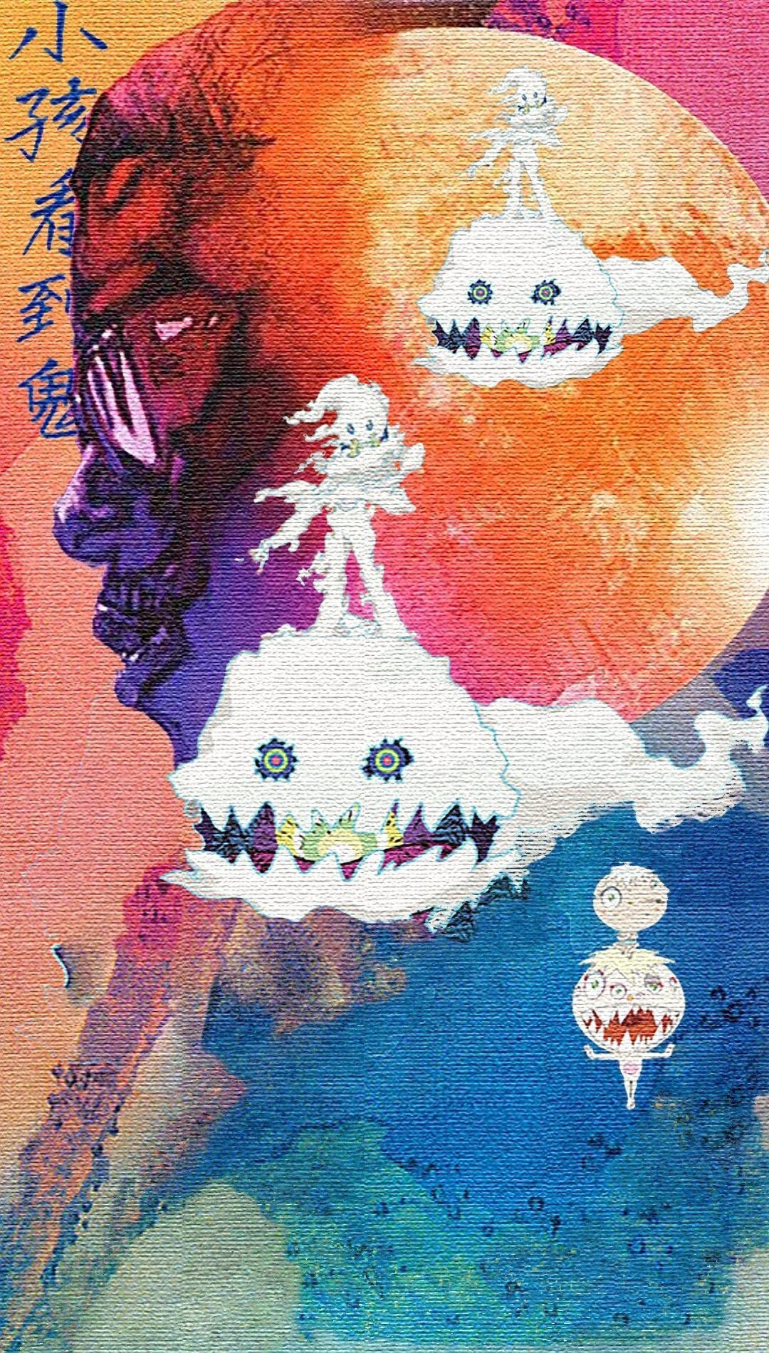 Kids See Ghosts, Mond, Kid Cudi, Wallpaper, 1080x1900 HD Handy