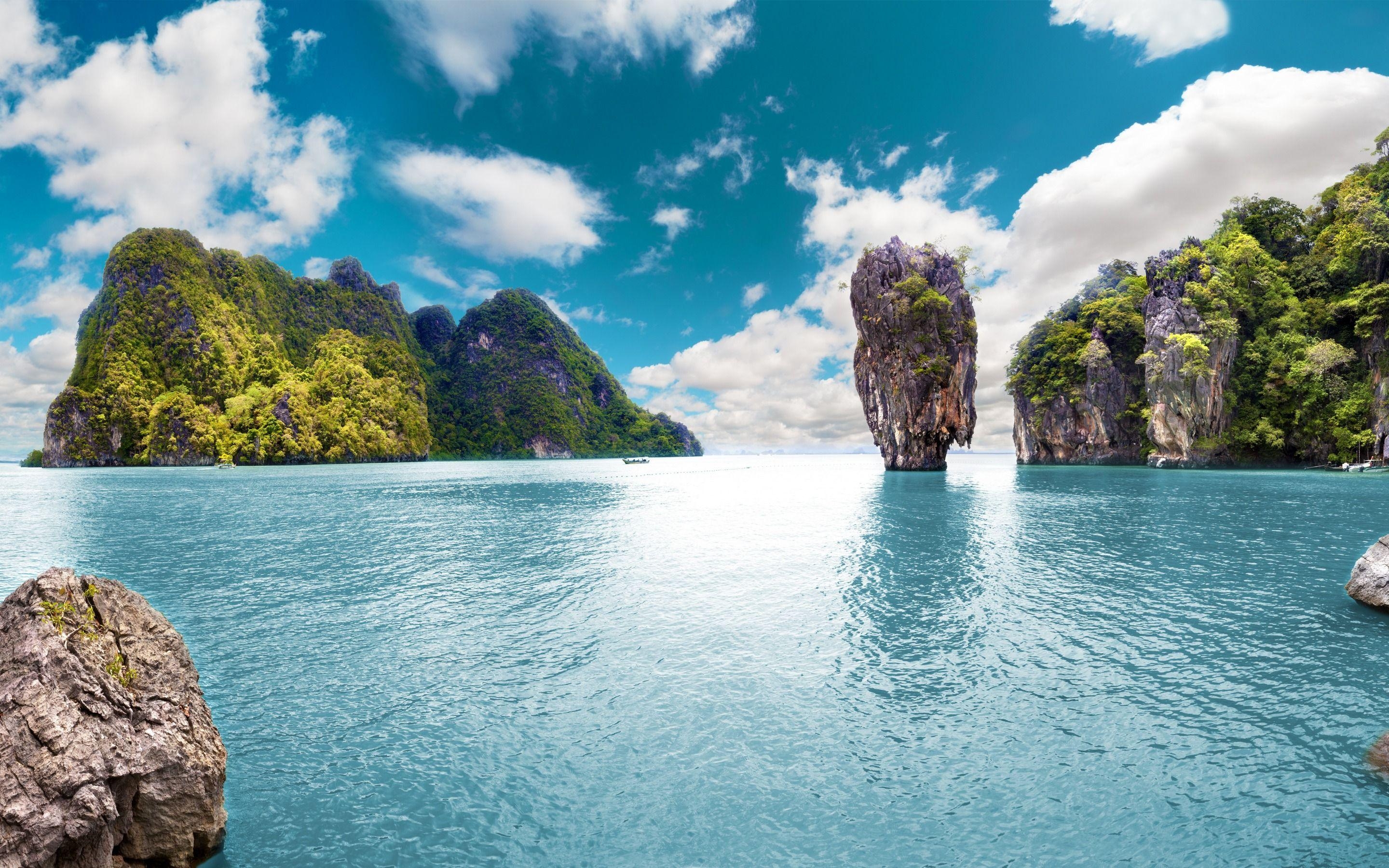 Phuket Felsen, Thailand, Tropisch, Strandlandschaft, Reise, 2880x1800 HD Desktop