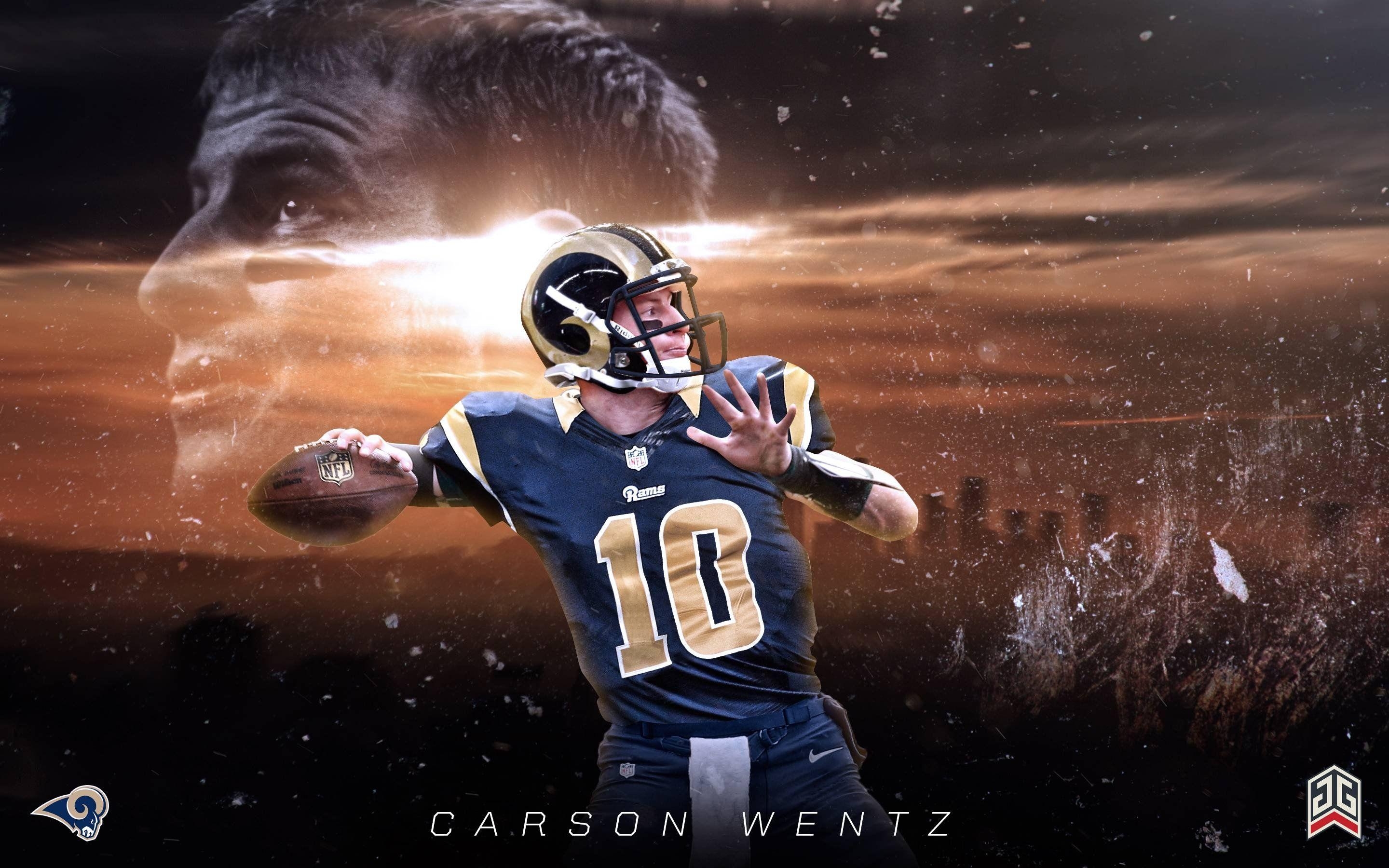 Carson Wentz, LA Rams, Hintergrund, NFL, Football, 2880x1800 HD Desktop