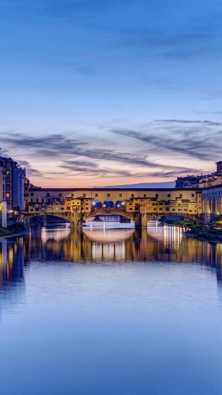 Ponte Vecchio, alte Brücke, Florenz, Italien, Bauwerke, 720x1280 HD Handy