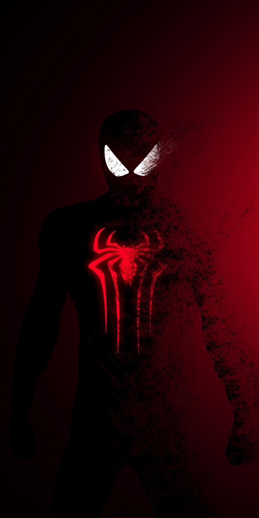 Dunkler Spider-Man, Film, Rot, Schwarz, Verblassen, 1080x2160 HD Handy