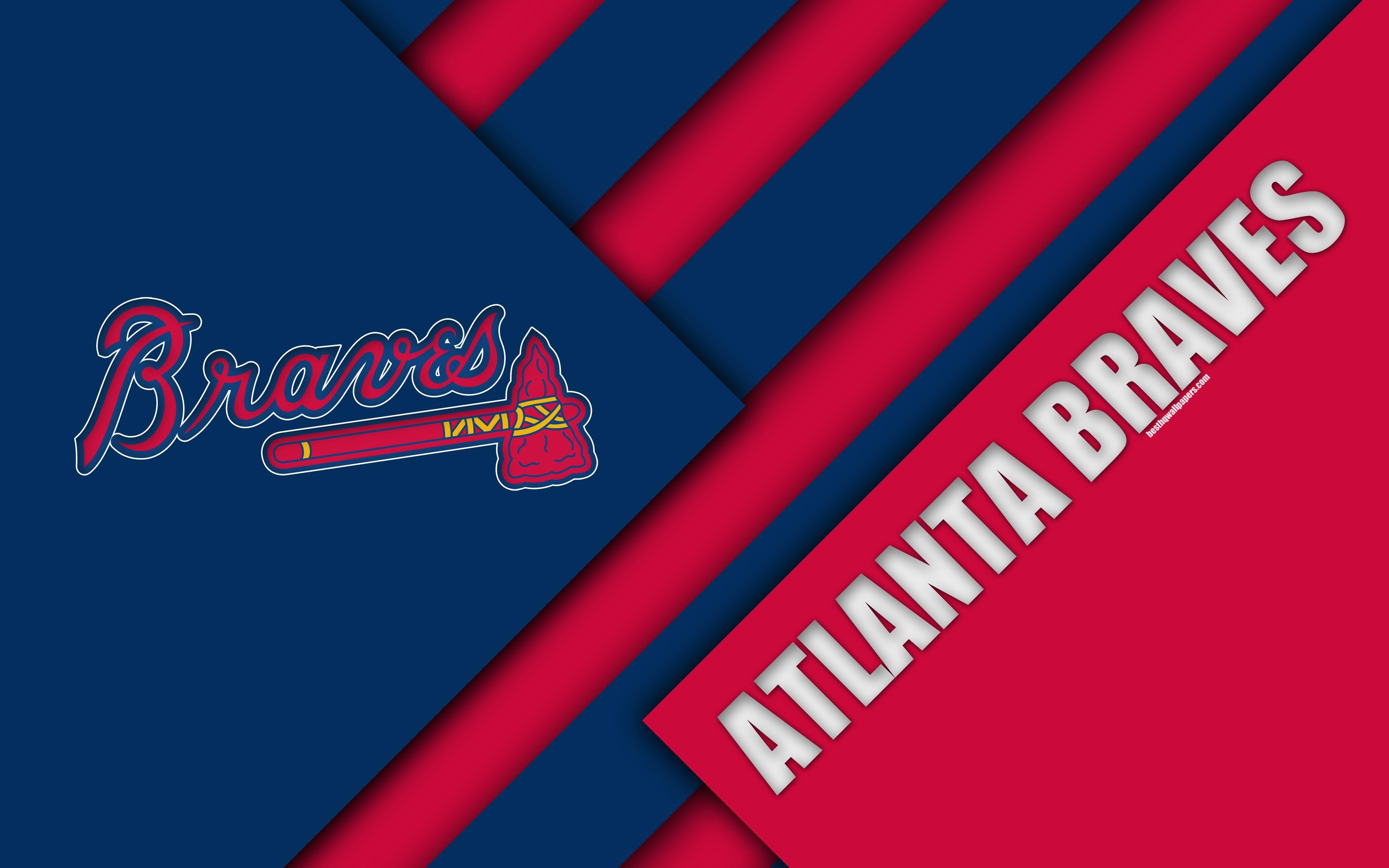 Atlanta Braves, MLB, 4K, Rot Blau, Download, 3840x2400 4K Desktop