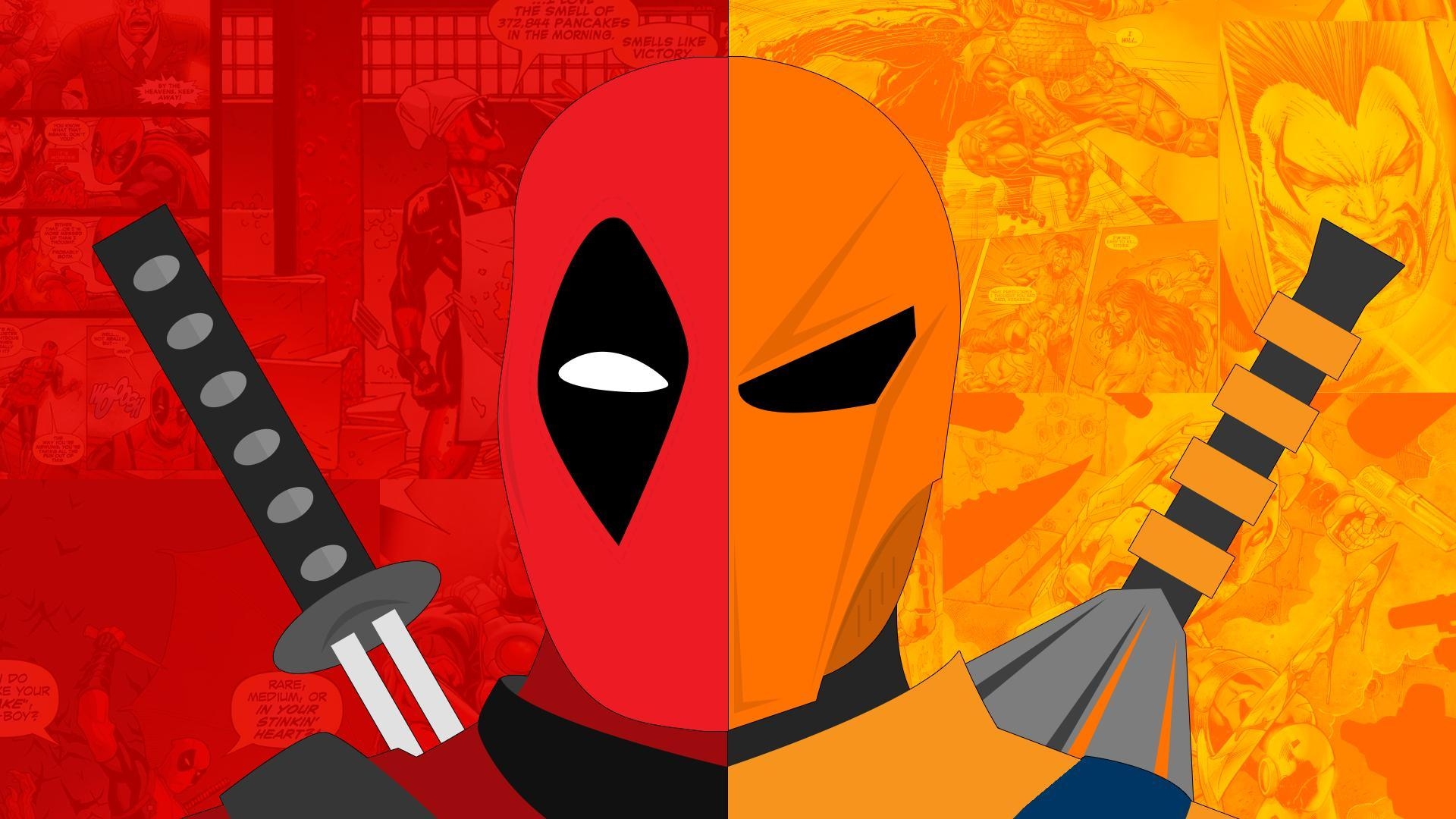 Deathstroke, Deadpool, Fanmade, Filme, Hero, 1920x1080 Full HD Desktop