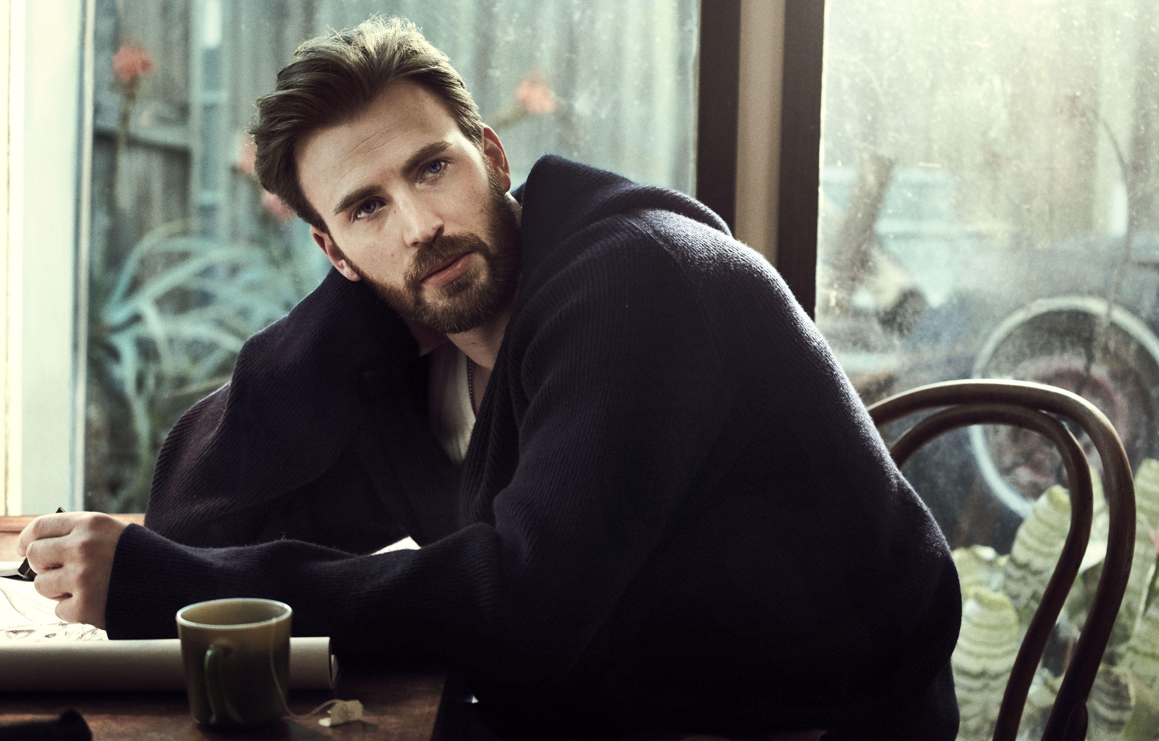 Chris Evans, 4K, Prominente, männliche, Schauspieler, 4000x2560 4K Desktop