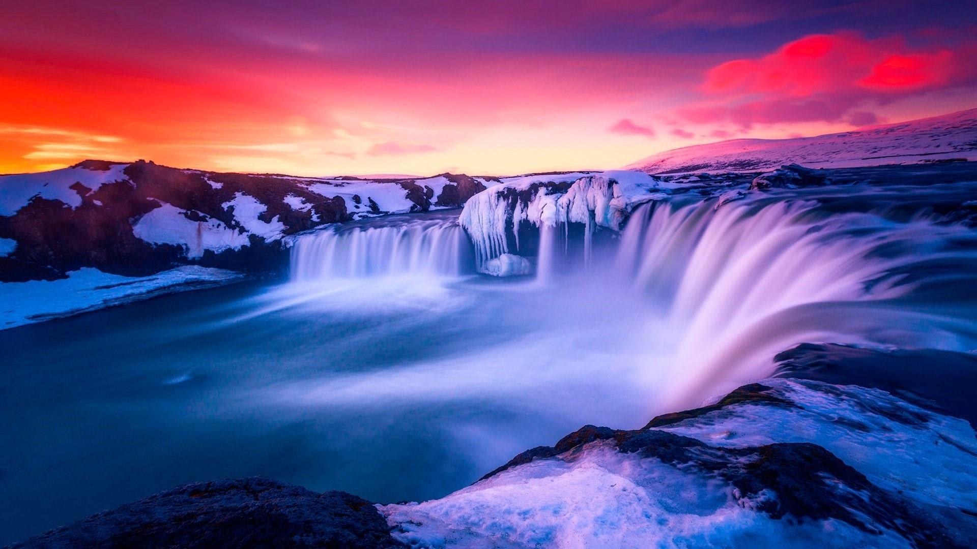 Godafoss, Wasserfall, Island, Natur, Studio 10, 1920x1080 Full HD Desktop