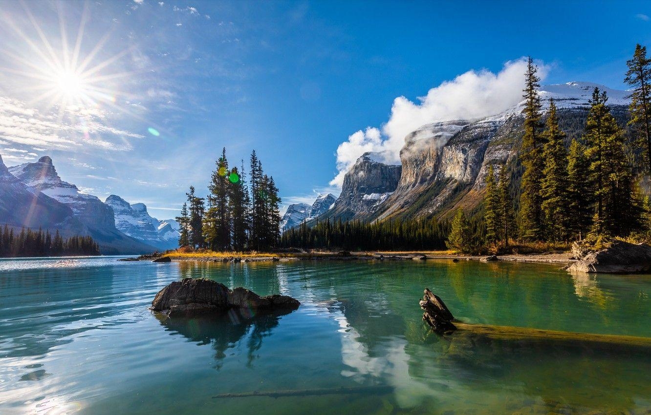 Banff Nationalpark, Natur, Bäume, Berge, See, 1340x850 HD Desktop