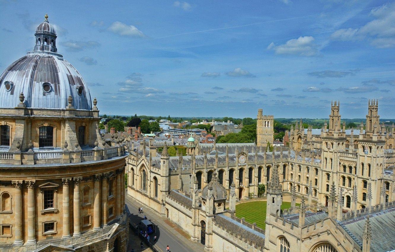 Oxford, England, Panorama, Architektur, Hochschulstudium, 1340x850 HD Desktop