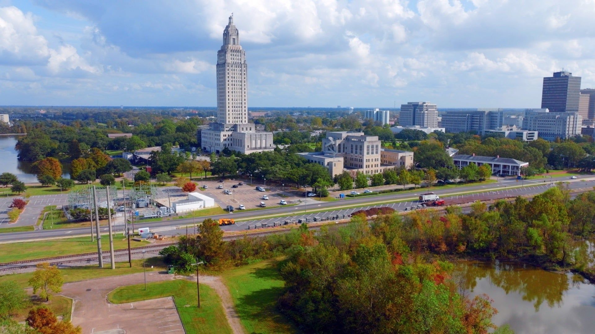 Baton Rouge, Drohnenaufnahmen, 4K, Luftperspektive, Reisen, 1920x1080 Full HD Desktop