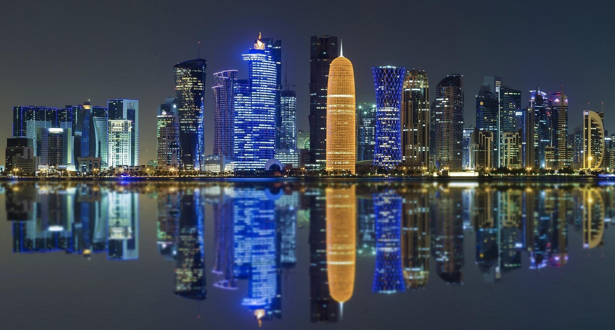 Doha, Katar, Skyline, Reisen, Metropole, 2050x1100 HD Desktop