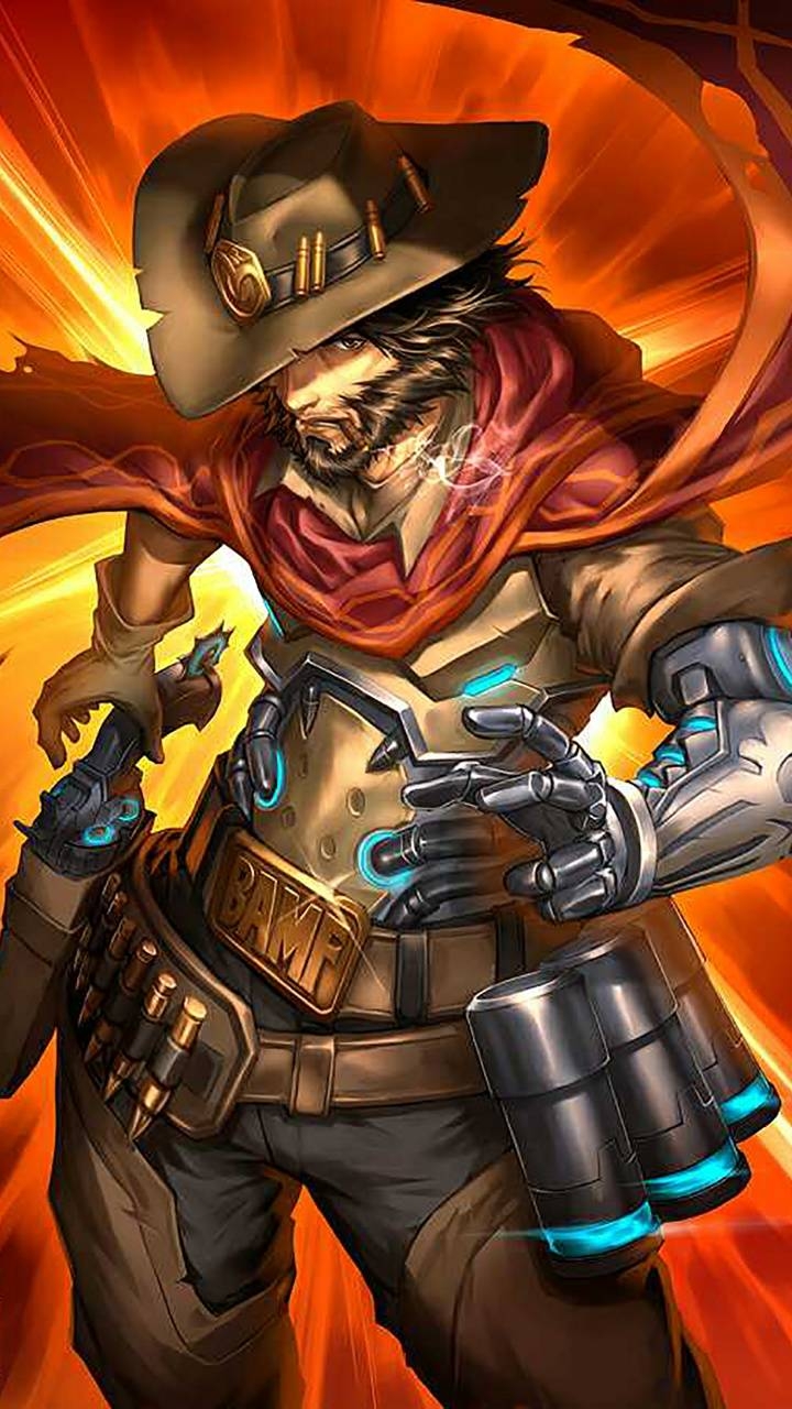 McCree, Gaming, Bild, Cowboy, Overwatch, 720x1280 HD Handy