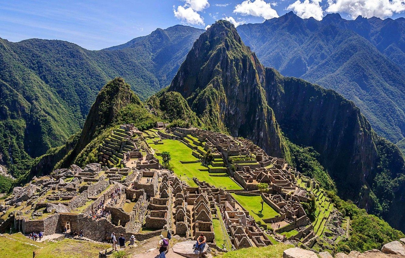 Himmel, Berge, Stadt, Machu Picchu, Peru, 1340x850 HD Desktop