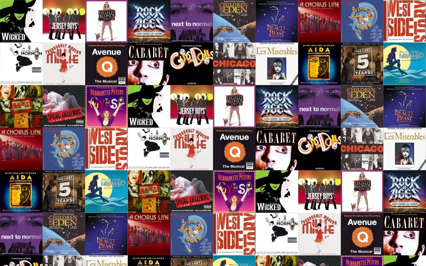 Broadway, Originalbesetzung, Wicked, Jersey Boys, Legally Blonde, 1440x900 HD Desktop