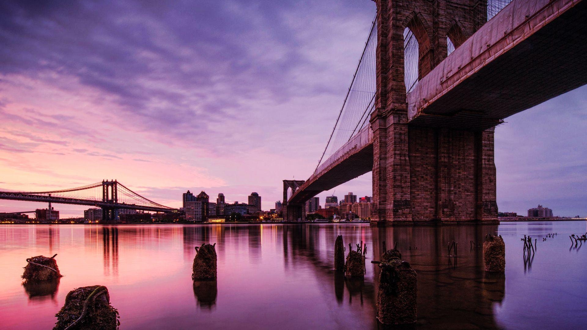 Kostenloser Download, Brooklyn Bridge, Hintergrund, New York, Fotografie, 1920x1080 Full HD Desktop