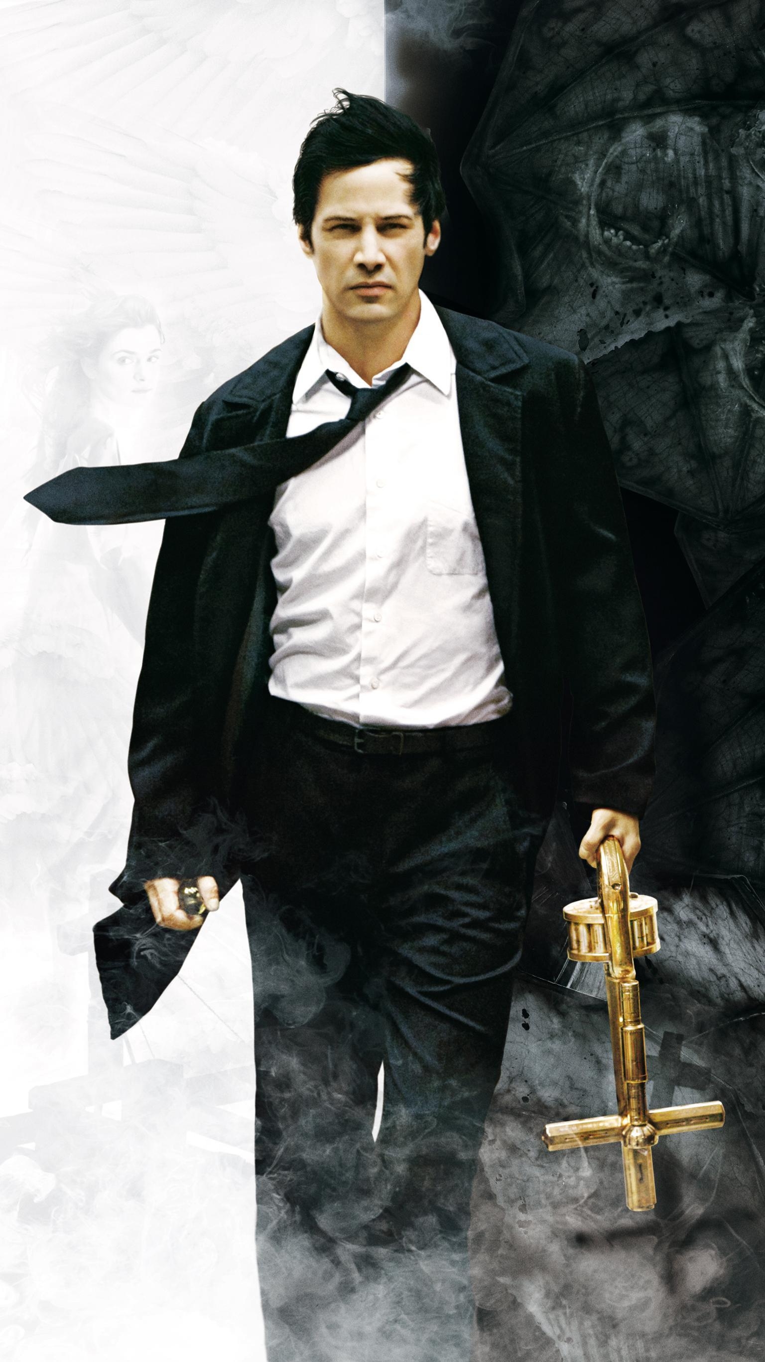 Constantine Film, 2005, Keanu Reeves, Comic, Okkult, 1540x2740 HD Handy