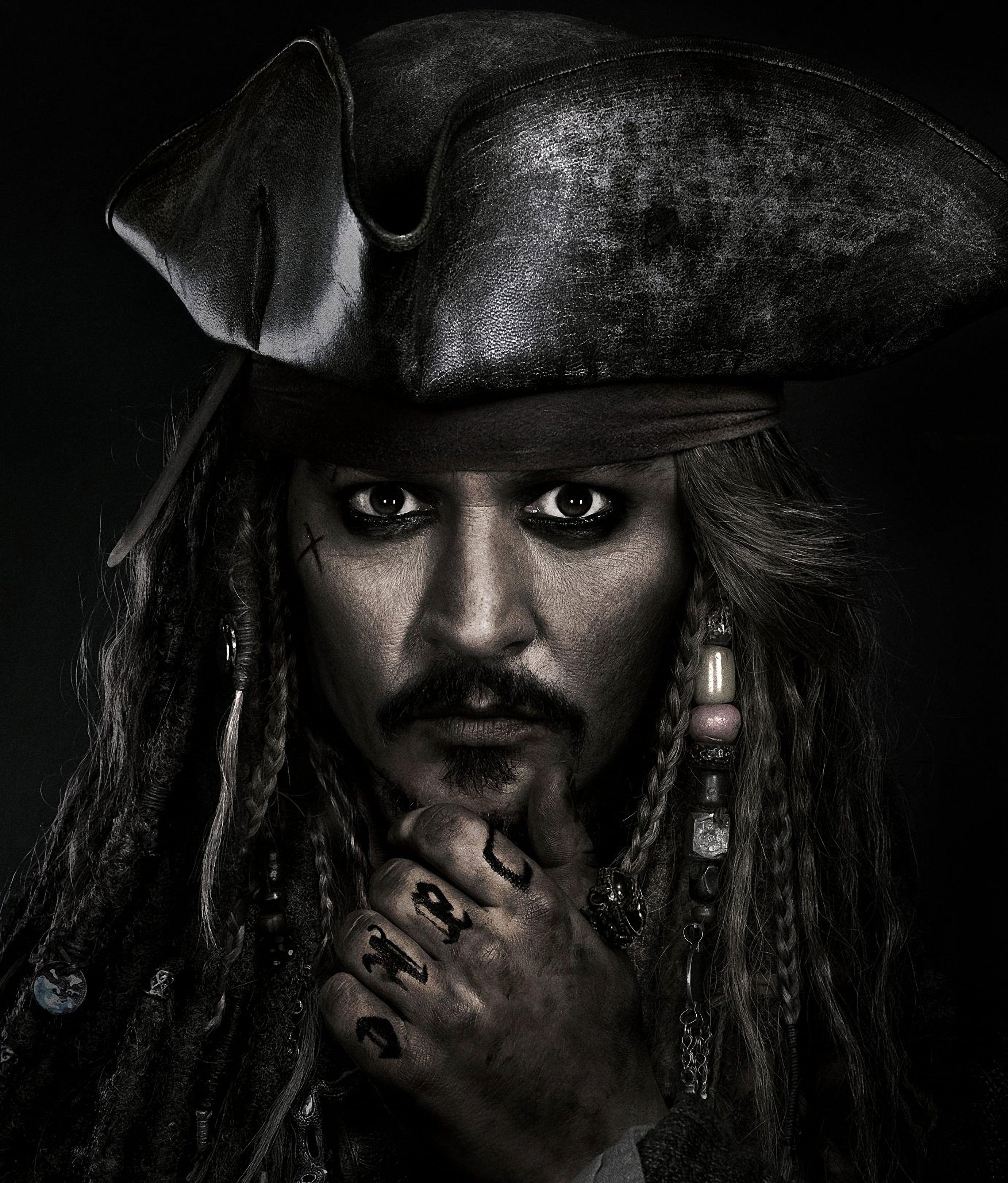 Jack Sparrow, HD, Kino, Abenteuer, Johnny Depp, 2770x3250 4K Handy