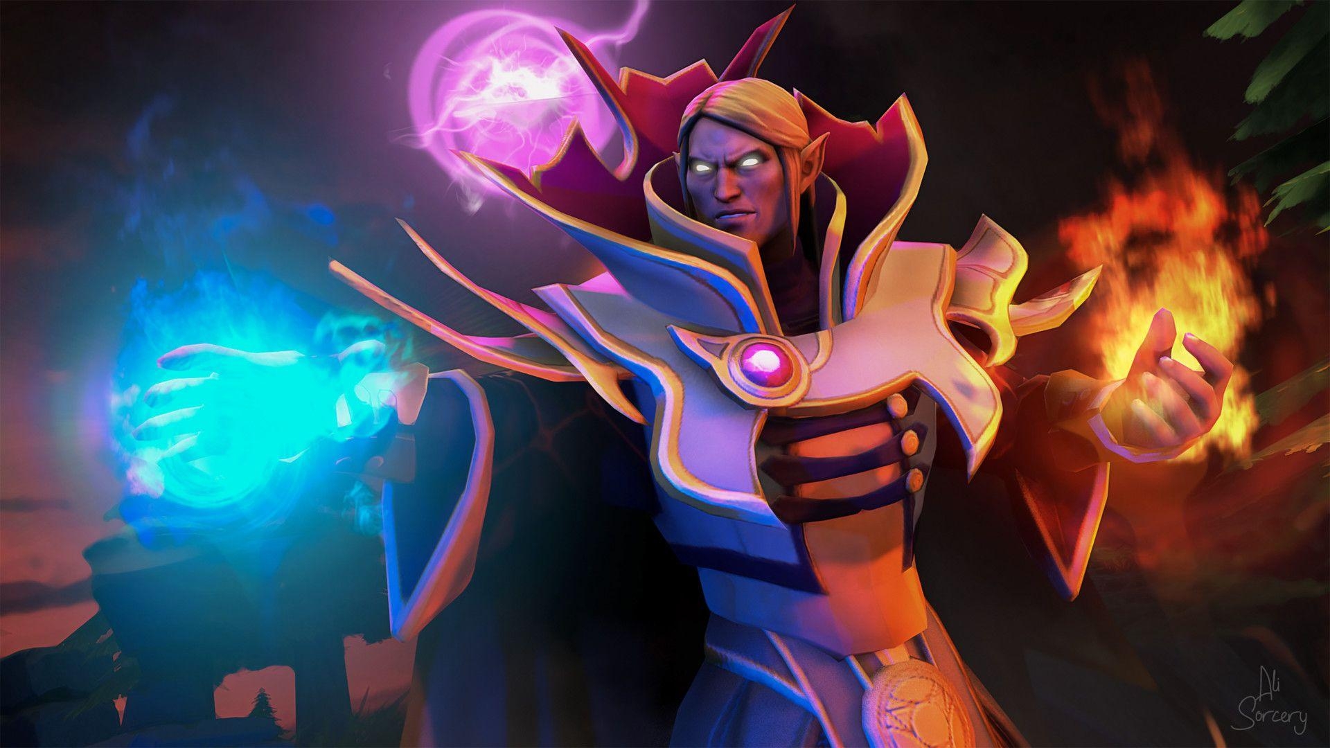 Invoker, Dota 2, Hintergrund, Gaming, Kunst, 1920x1080 Full HD Desktop