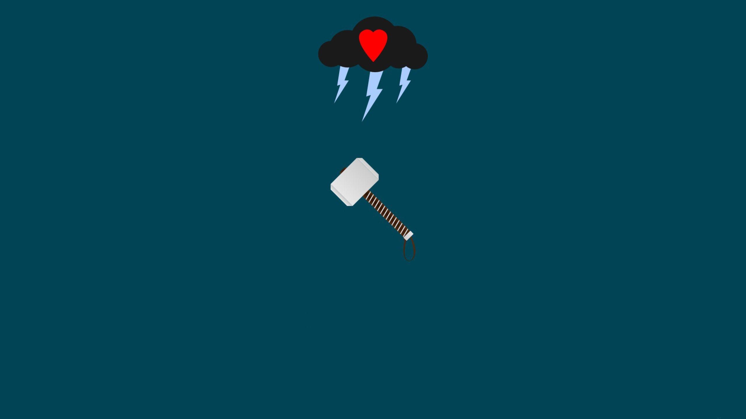 Thor Love Thunder, Minimalistisch, 1440p Auflösung, Marvel, 2560x1440 HD Desktop