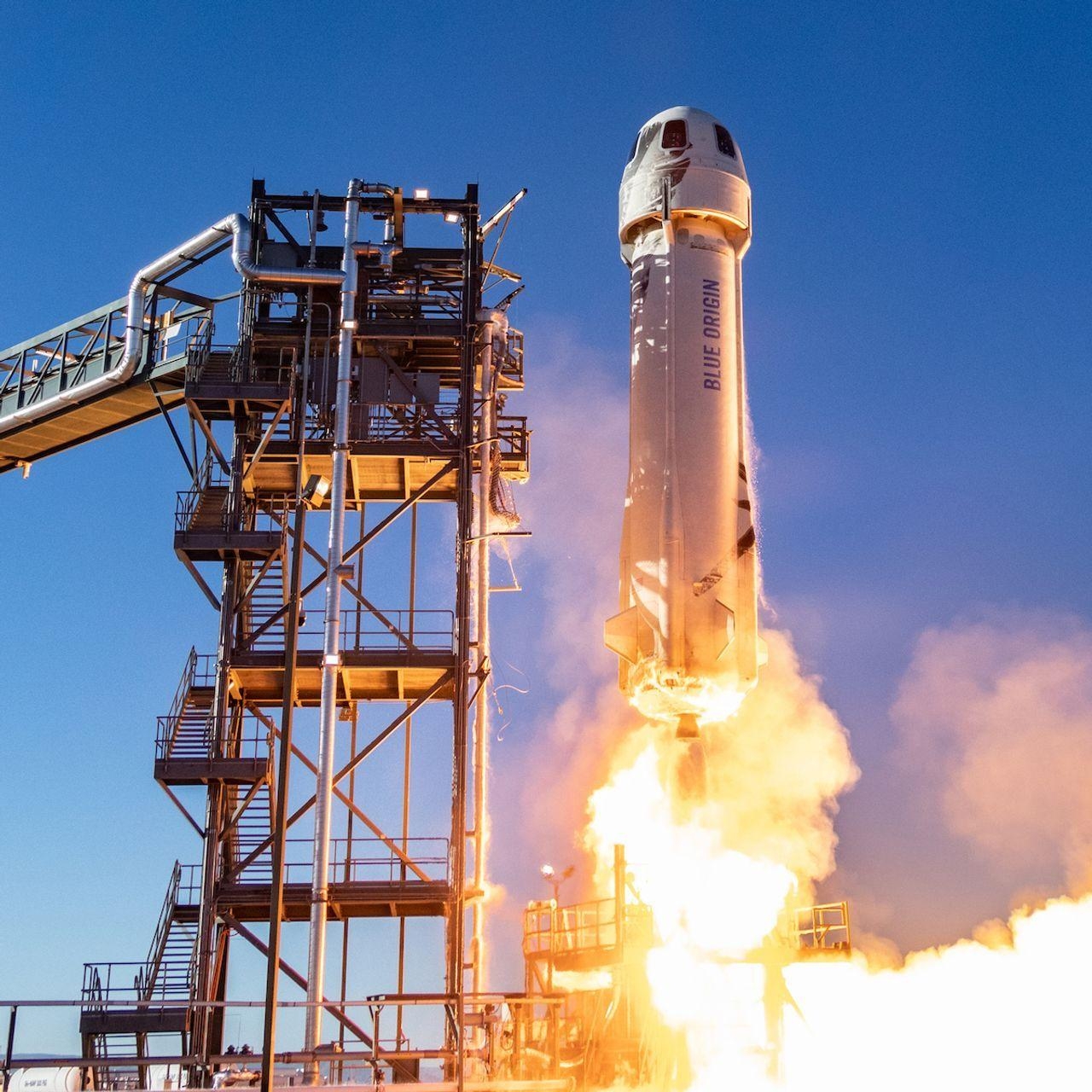 Blue Origin, Touristenrakete, Weltraum, Jeff Bezos, Raumfahrt, 1280x1280 HD Handy