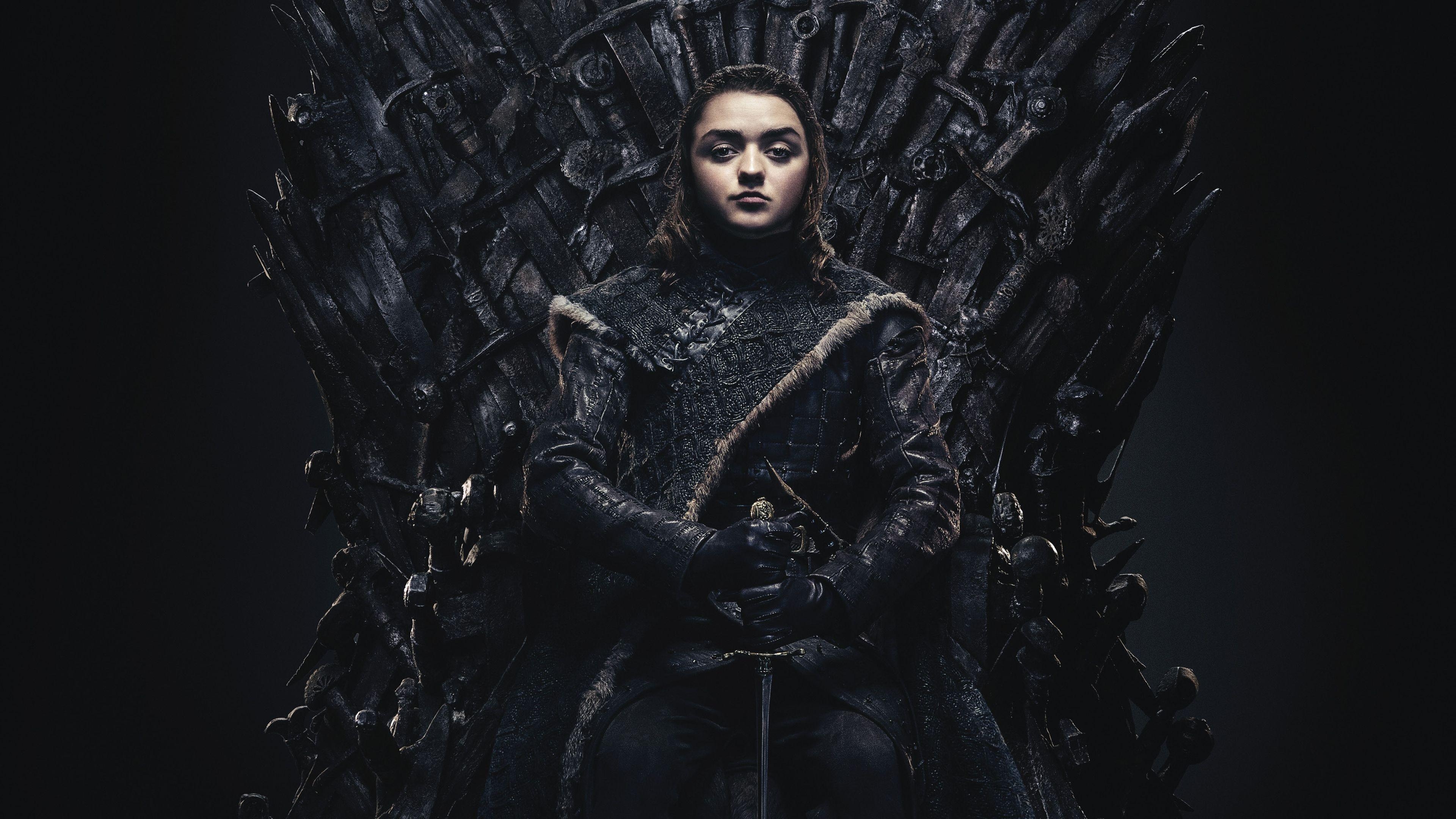 Maisie Williams, Arya Stark, Game of Thrones, Staffel 8, 4K, 3840x2160 4K Desktop