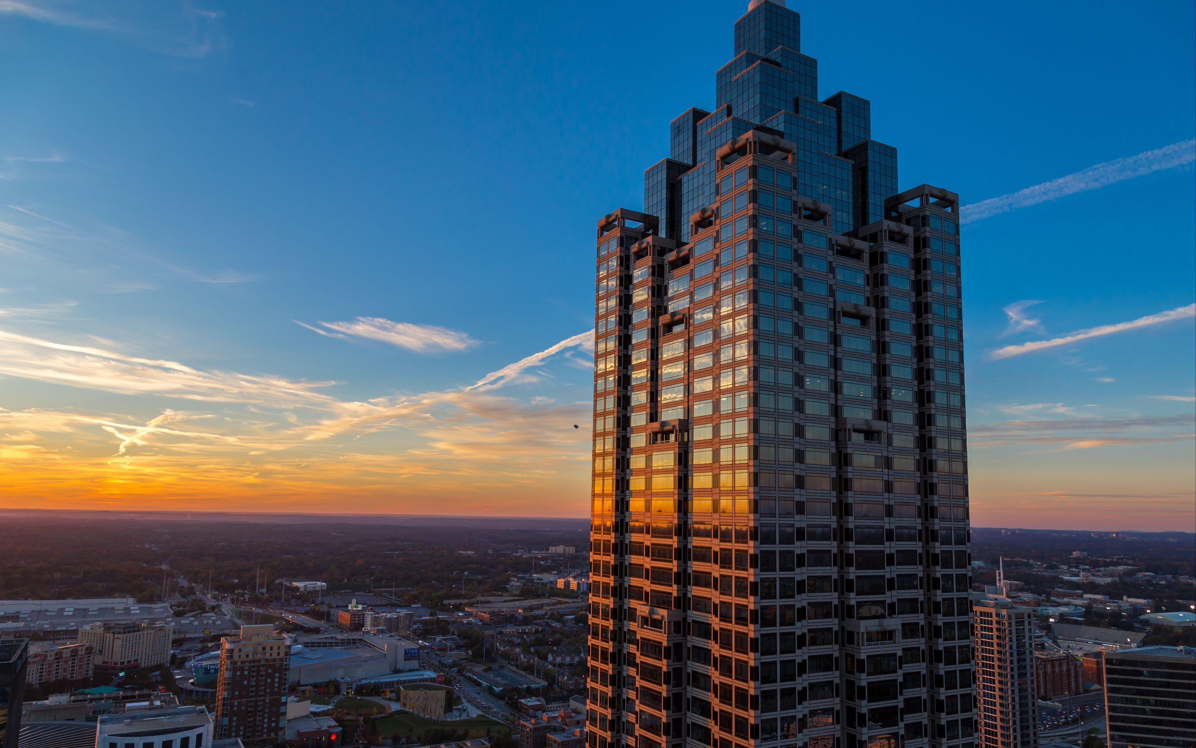 Atlanta, Wolkenkratzer, USA, Gebäude, Download, 3840x2400 4K Desktop