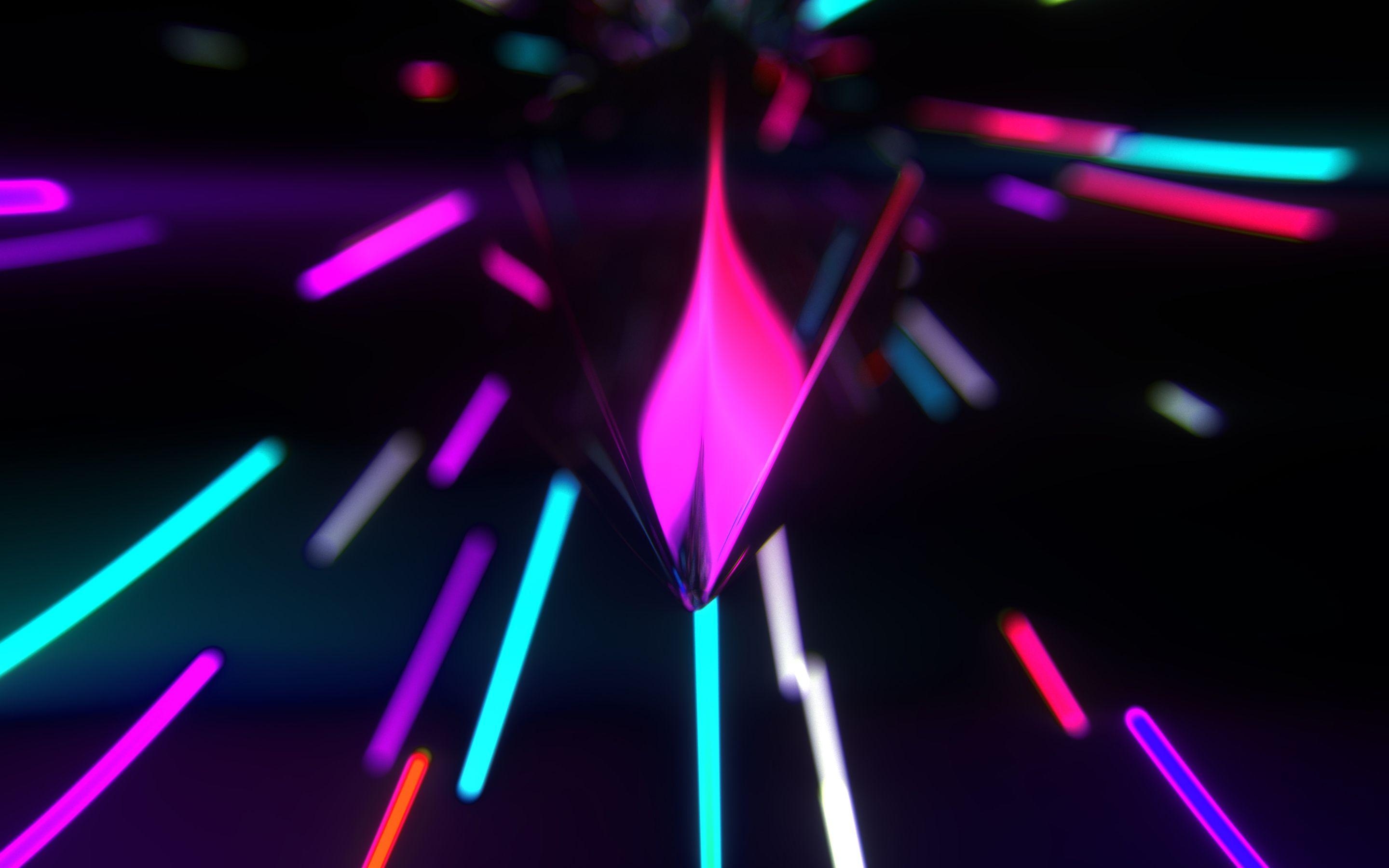 Neonlichter, 4K, Hintergrund, Städte, Leuchten, 2880x1800 HD Desktop