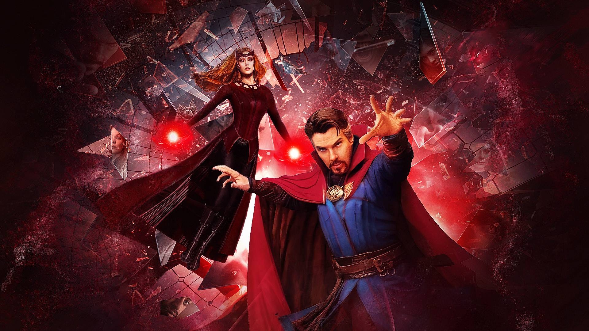 Doctor Strange, Scarlet Witch, Marvel, Madness, Multiversum, 1920x1080 Full HD Desktop