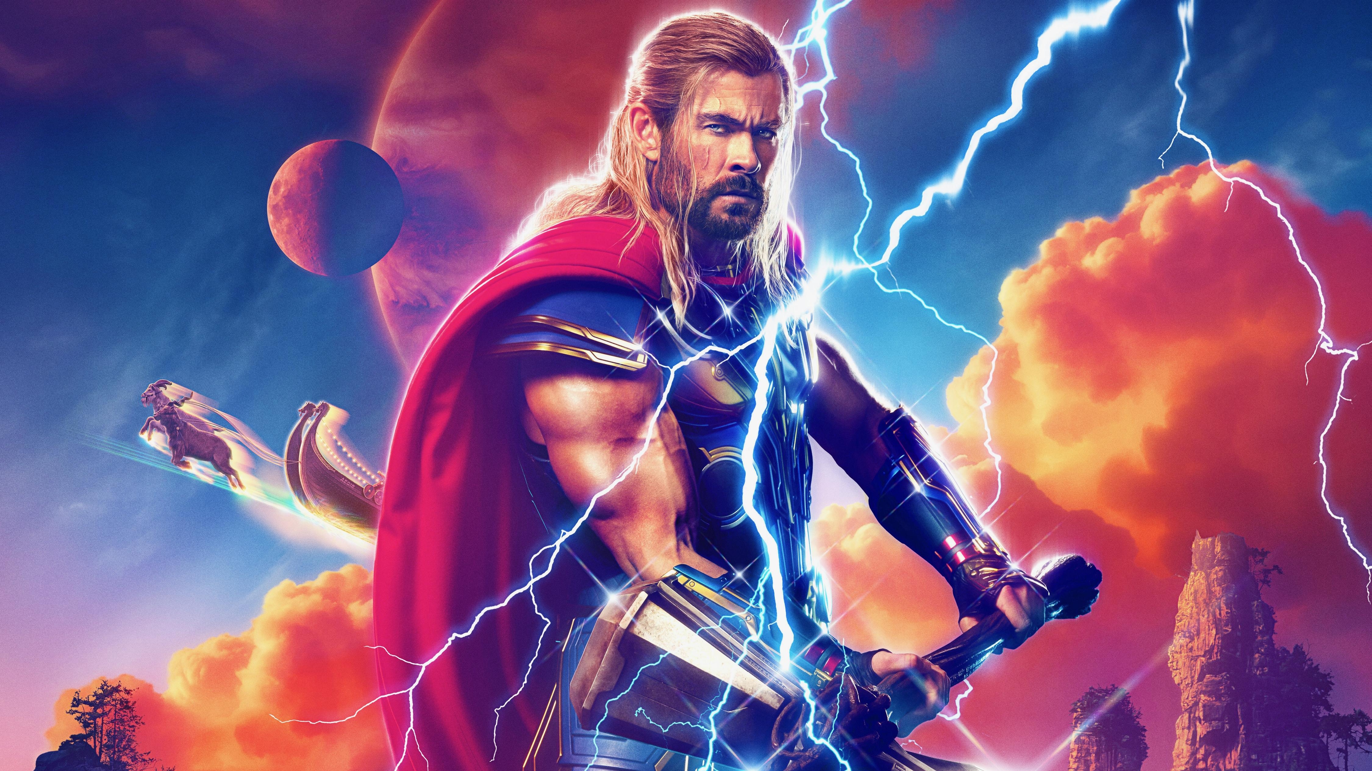 Thor Love and Thunder, HD, Hintergrund, Film, Marvel, 4500x2540 4K Desktop