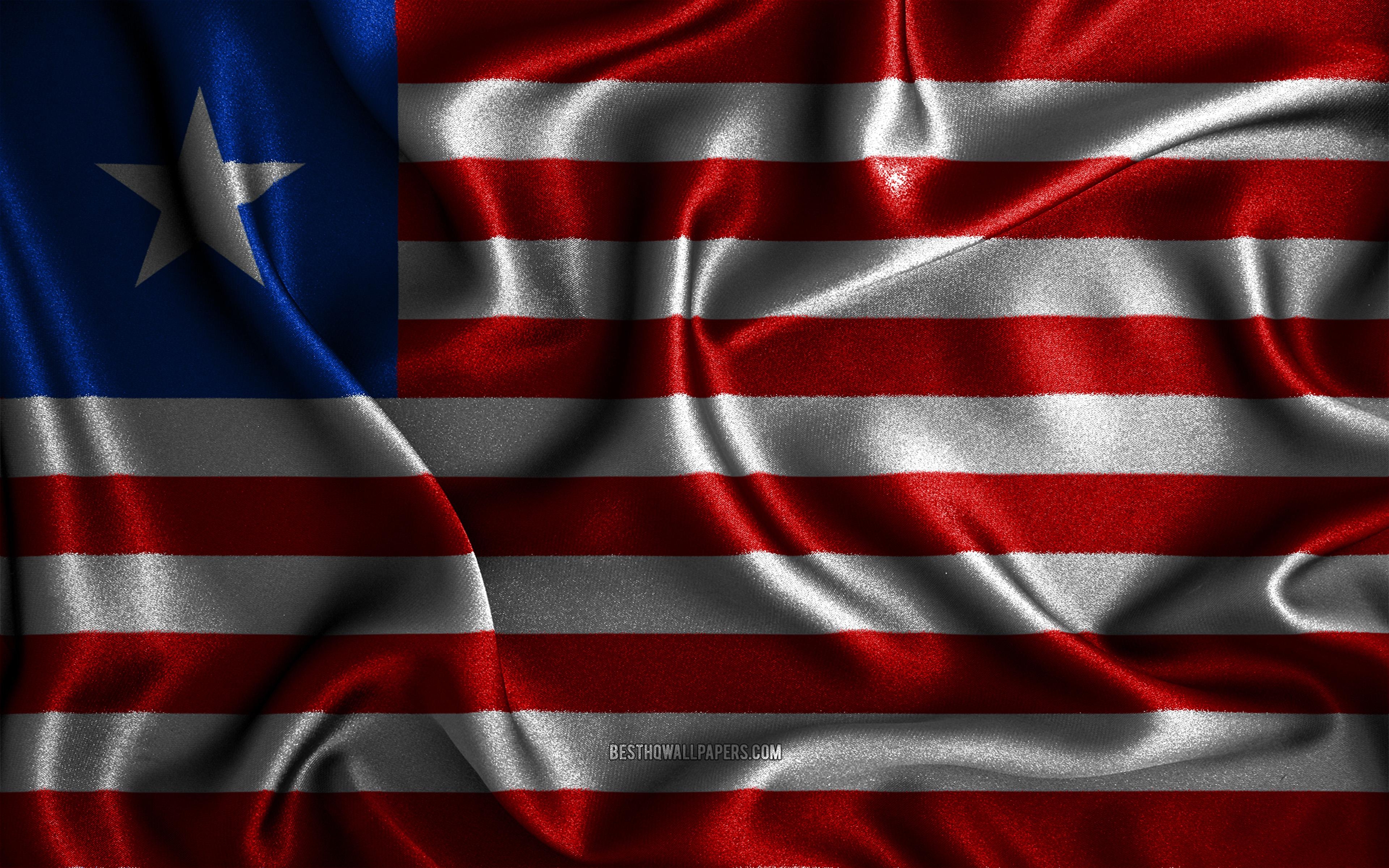 Liberia, Flagge, 4K, Seidig, Nationaldesign, 3840x2400 4K Desktop