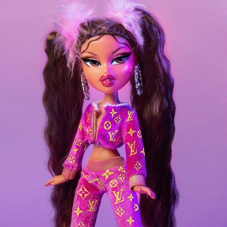 Glamour Bratz, ästhetische Schönheit, lila Farben, Puppenmode, Kreativität, 900x900 HD Handy