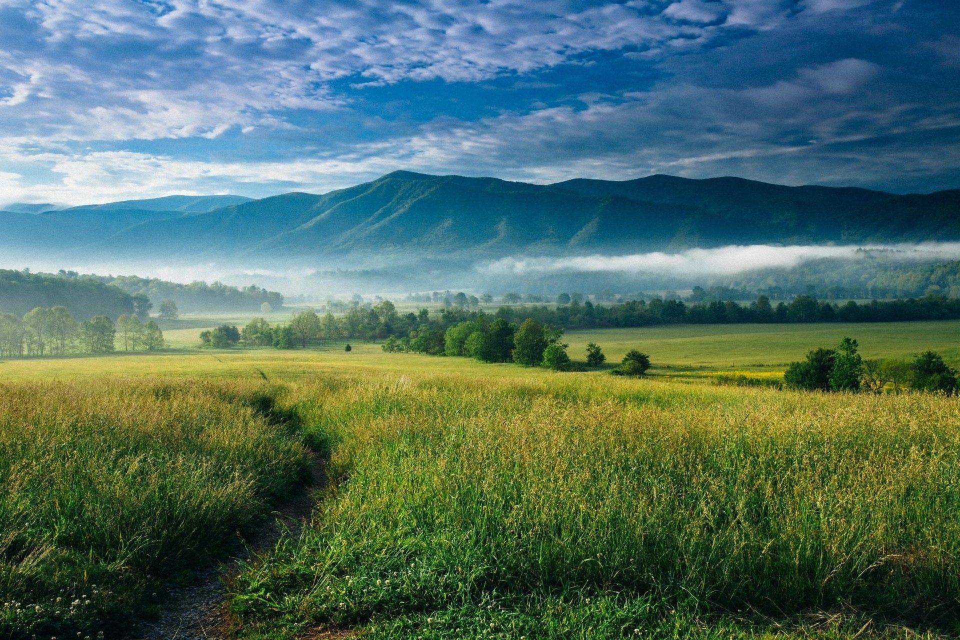 Natur, Landschaft, Sonnenaufgang, Tal, Bäume, 1920x1280 HD Desktop