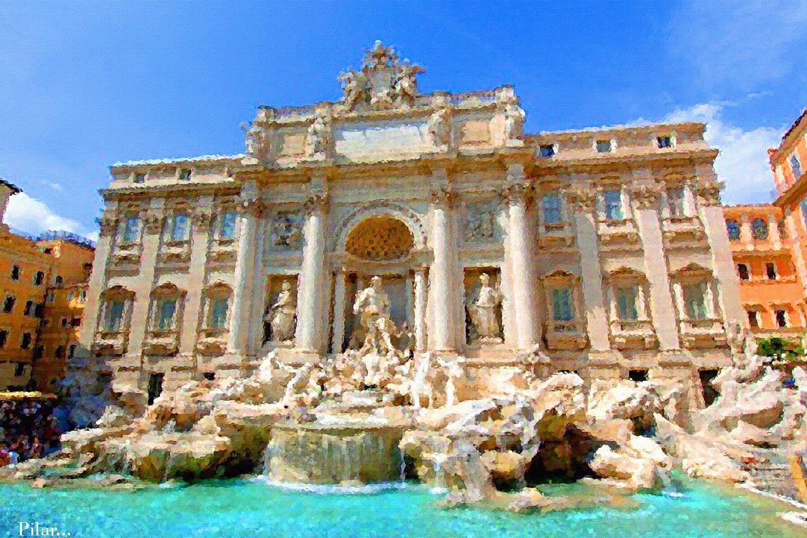 Fontana di Trevi, Rom, Italien, Architekt, Wasser, 1600x1070 HD Desktop