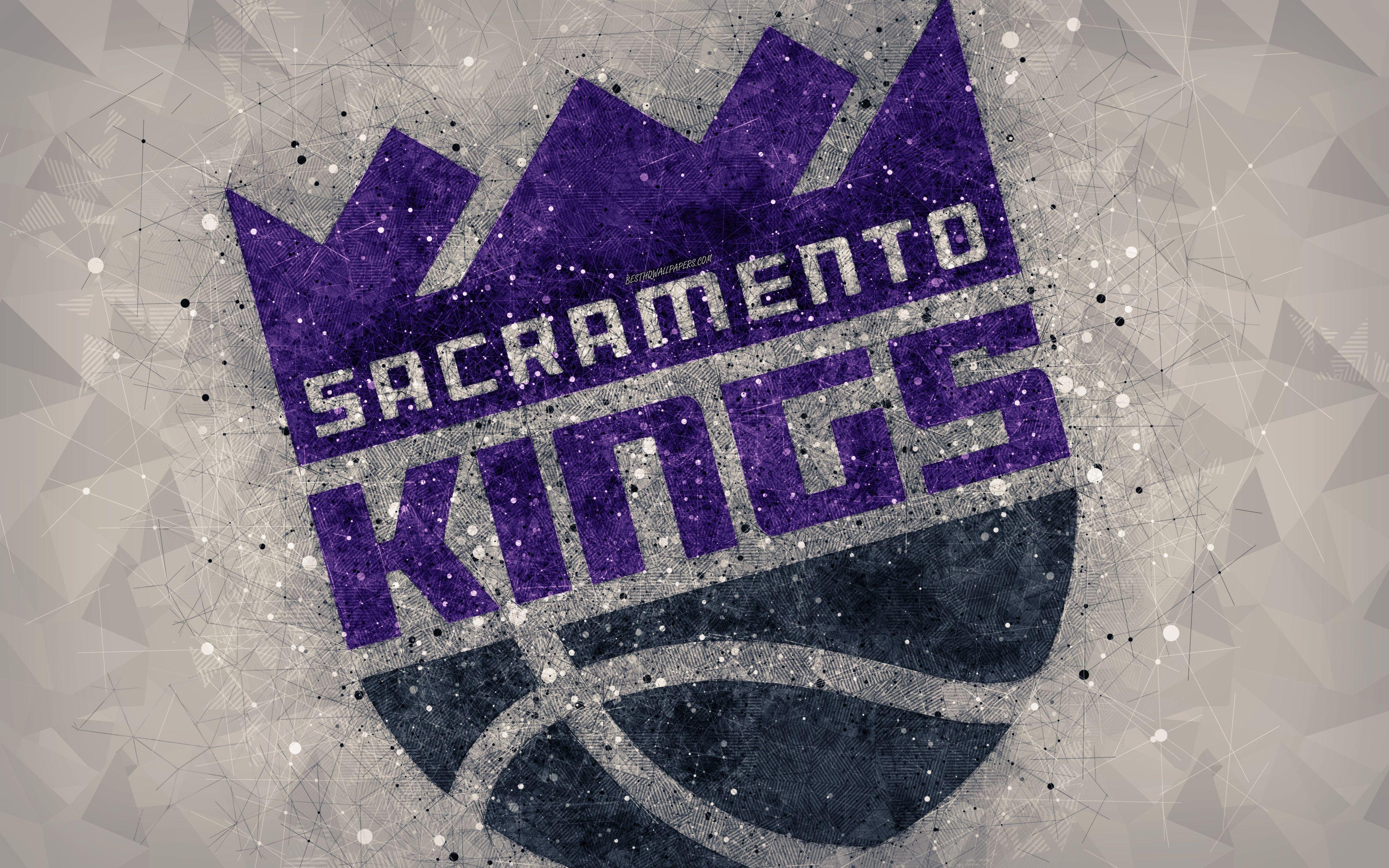 Sacramento Kings, Logo, 4K Ultra HD, Hintergrund, Design, 3840x2400 4K Desktop