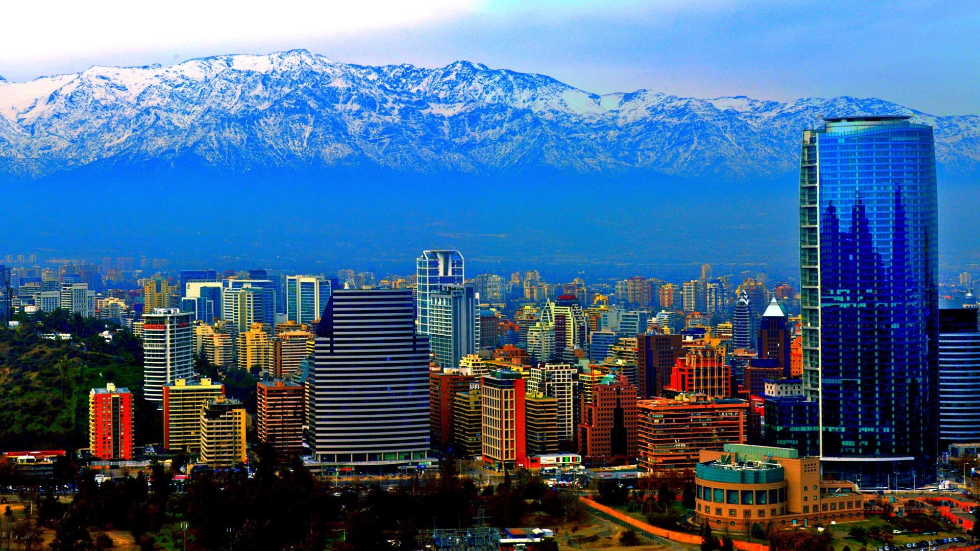 Santiago Chile, Panorama, Stadtansicht, Reisen, Anden, 1920x1080 Full HD Desktop