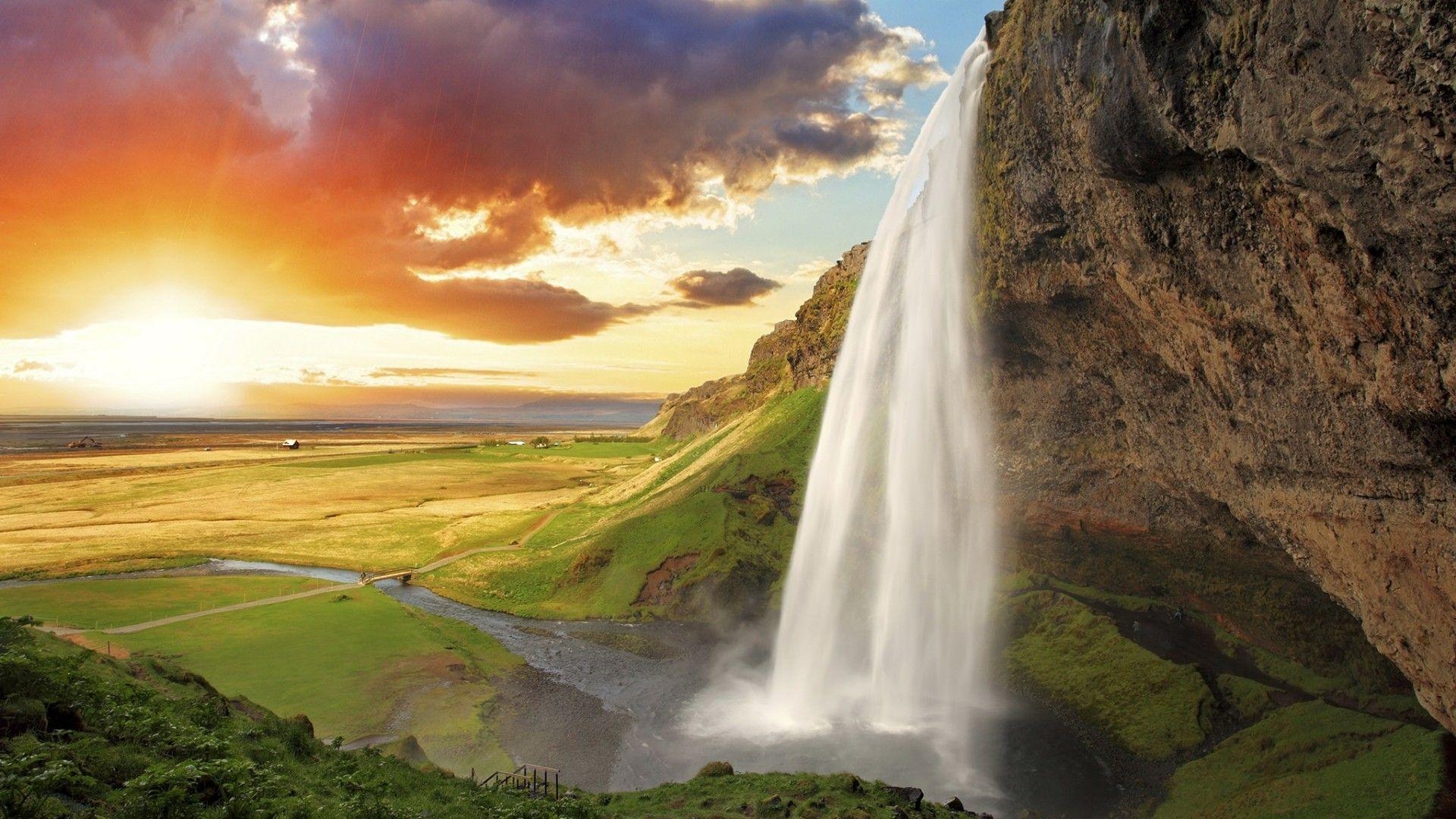 Seljalandsfoss, Wasserfall, Island, Natur, Studio 10, 1920x1080 Full HD Desktop