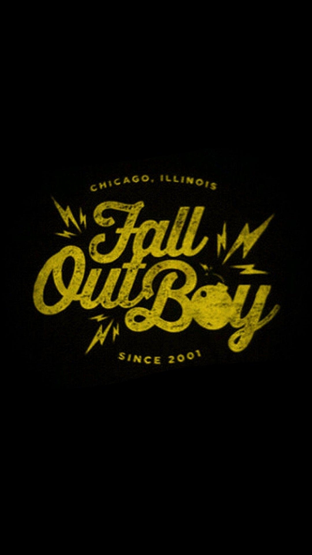 Fall Out Boy, Logo, Hintergrund, Musik, Band, 1080x1920 Full HD Handy