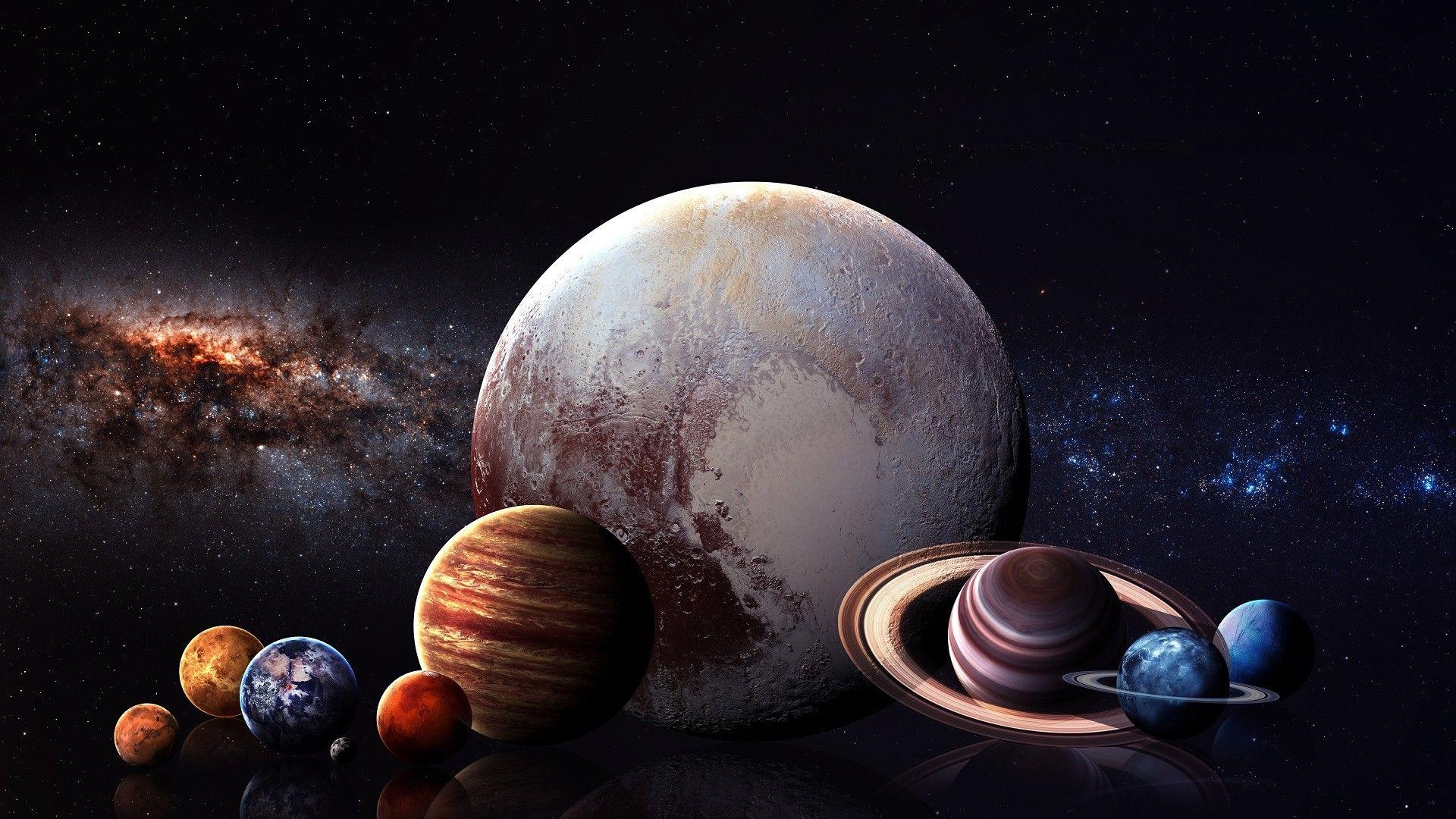 Kosmisch, Universum, Erde, Neptun, Jupiter, 1920x1080 Full HD Desktop