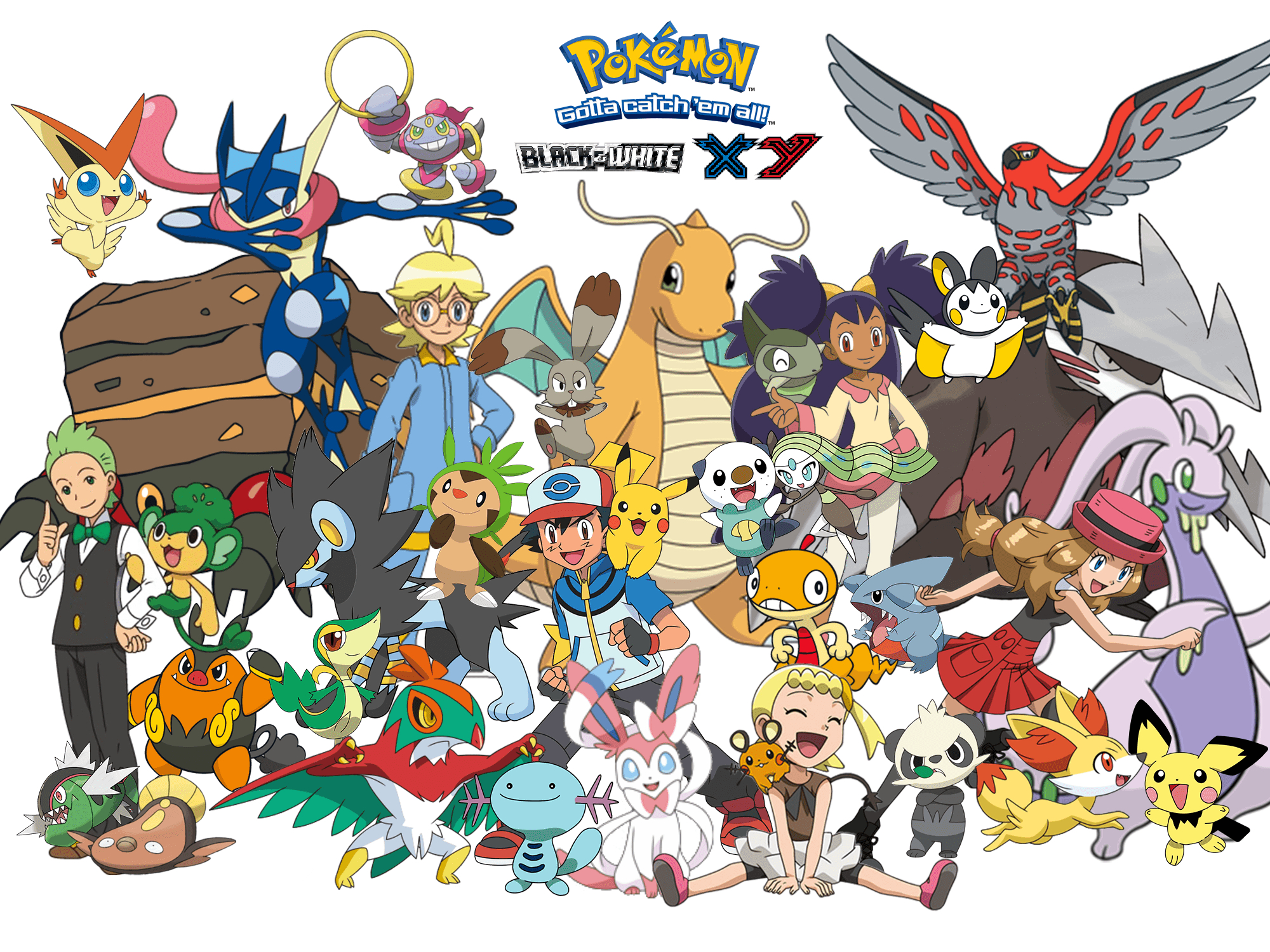 Anime, Pokémon, Bildtafel, Ash Ketchum, Pikachu, 2000x1500 HD Desktop