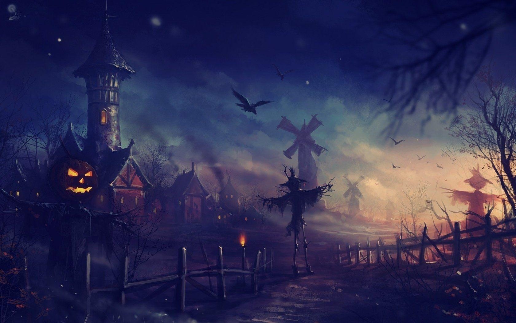 Halloween, Abend, Stimmung, Hintergrund, Bild, 1680x1050 HD Desktop