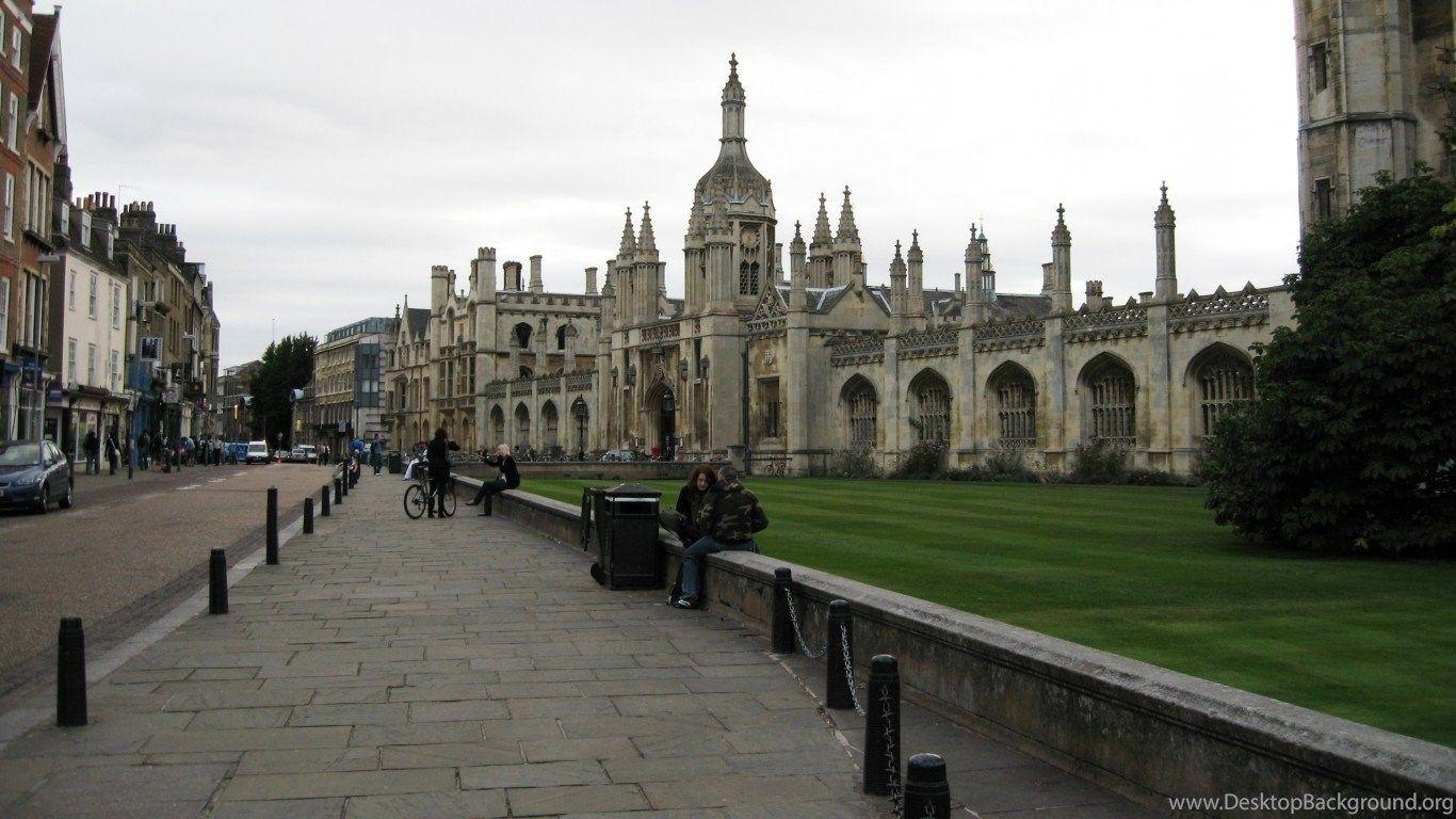 Cambridge, King's College, UK, Bildung, Hintergrund, 1370x770 HD Desktop