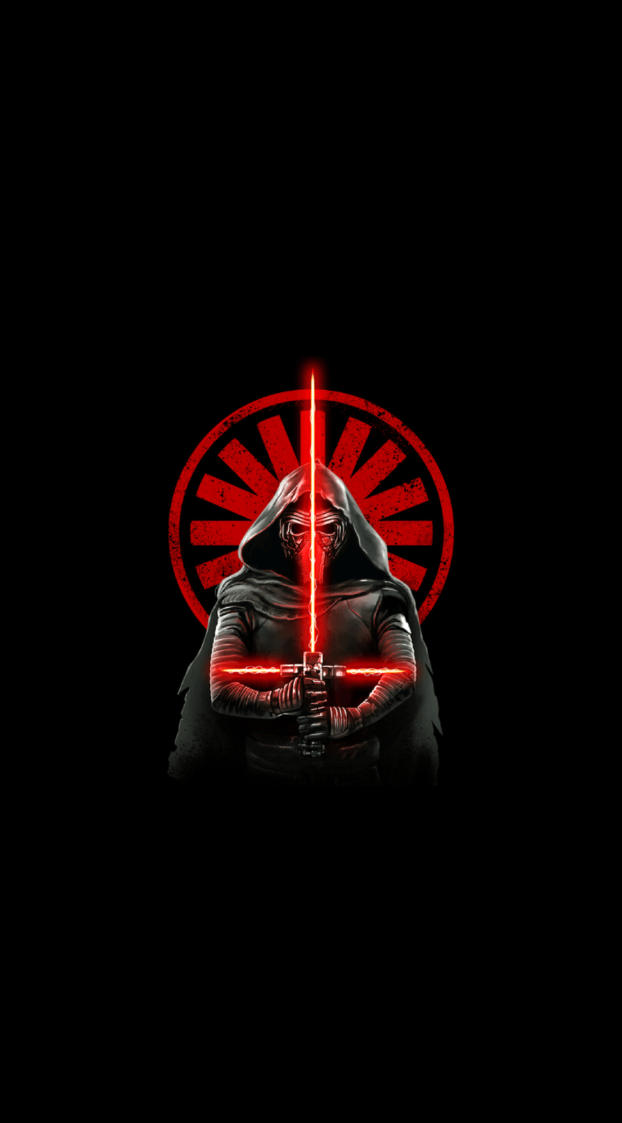 Kylo Ren, AMOLED, Star Wars, Ben Solo, Hintergrund, 900x1610 HD Handy