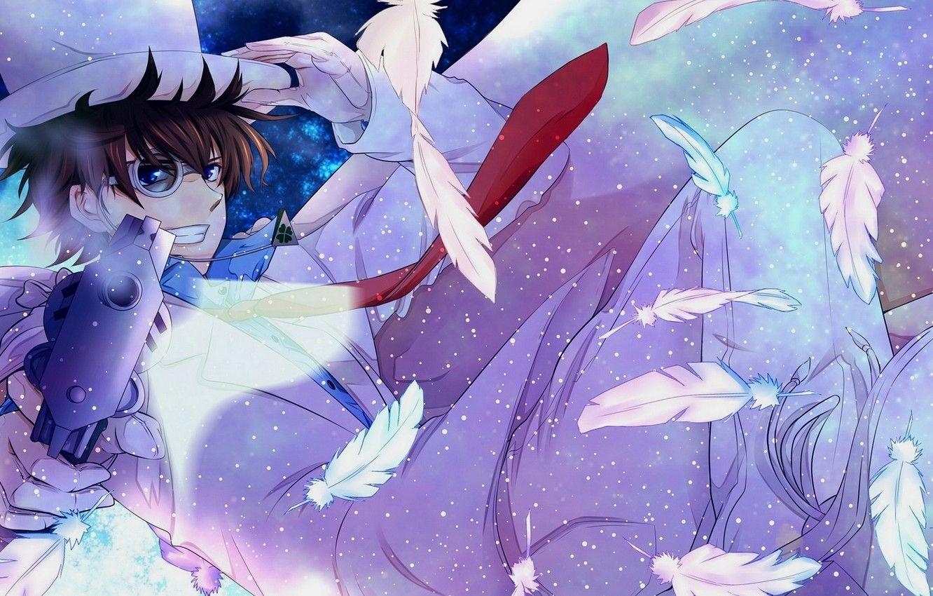 Magic Kaito, Anime, Waffe, Kunst, Detektiv, 1340x850 HD Desktop