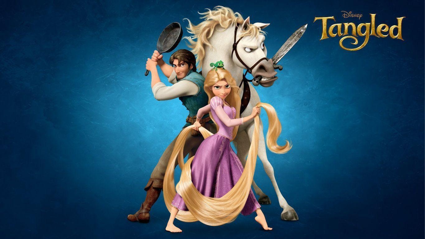 Tangled, Cartoon, Disney, Hintergrund, Animation, 1370x770 HD Desktop