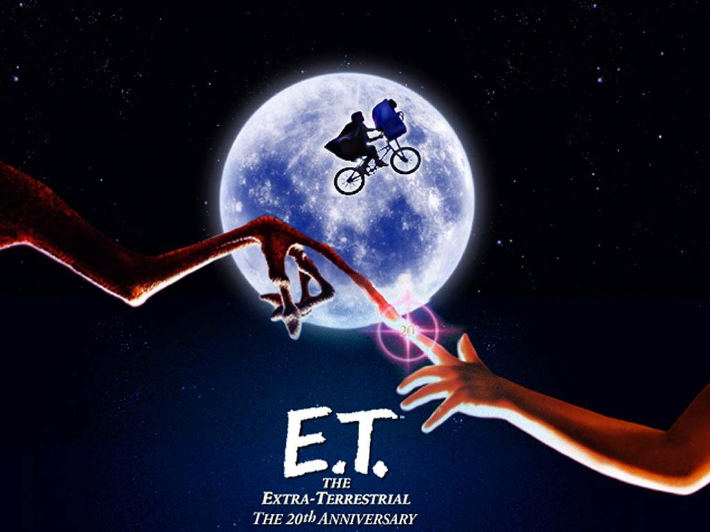 ET Film, Filmklassiker, Spielberg, Ikonisch, Mondszenen, 1030x770 HD Desktop