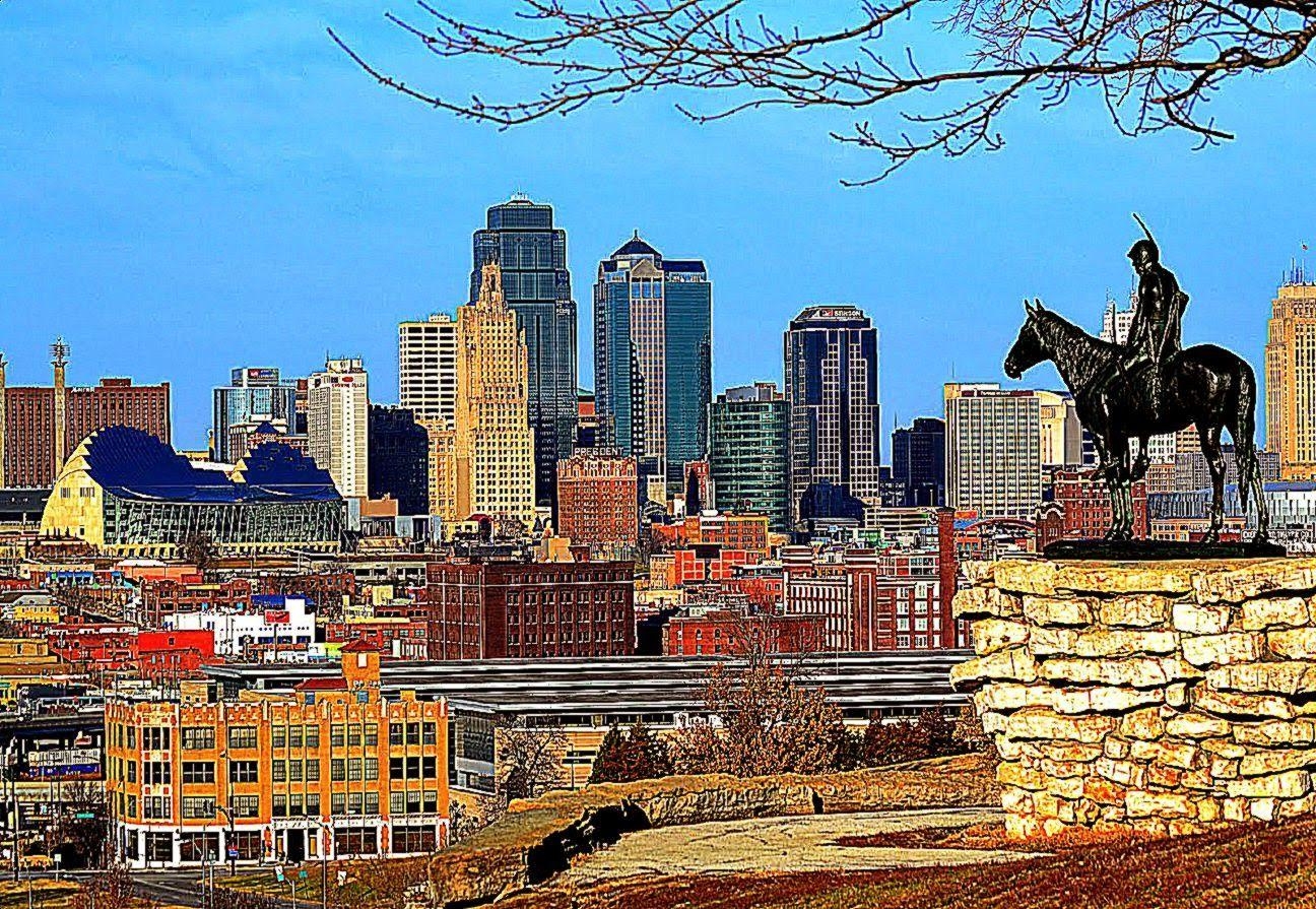 Kansas City, Skyline, Stadt, Hintergrund, Himmel, 1300x900 HD Desktop