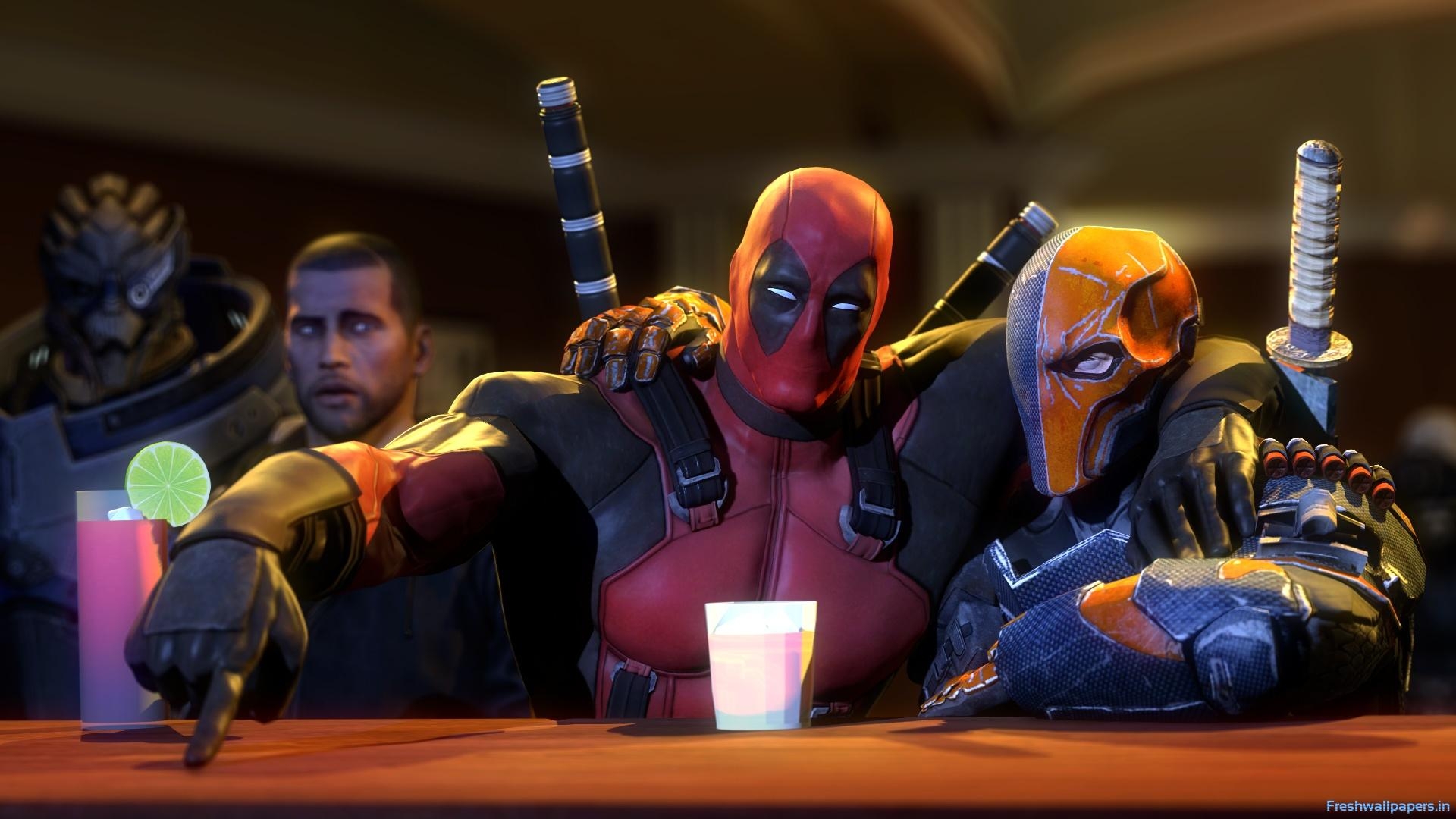 Deadpool, Deadshot, Comic, DC, Filme, 1920x1080 Full HD Desktop