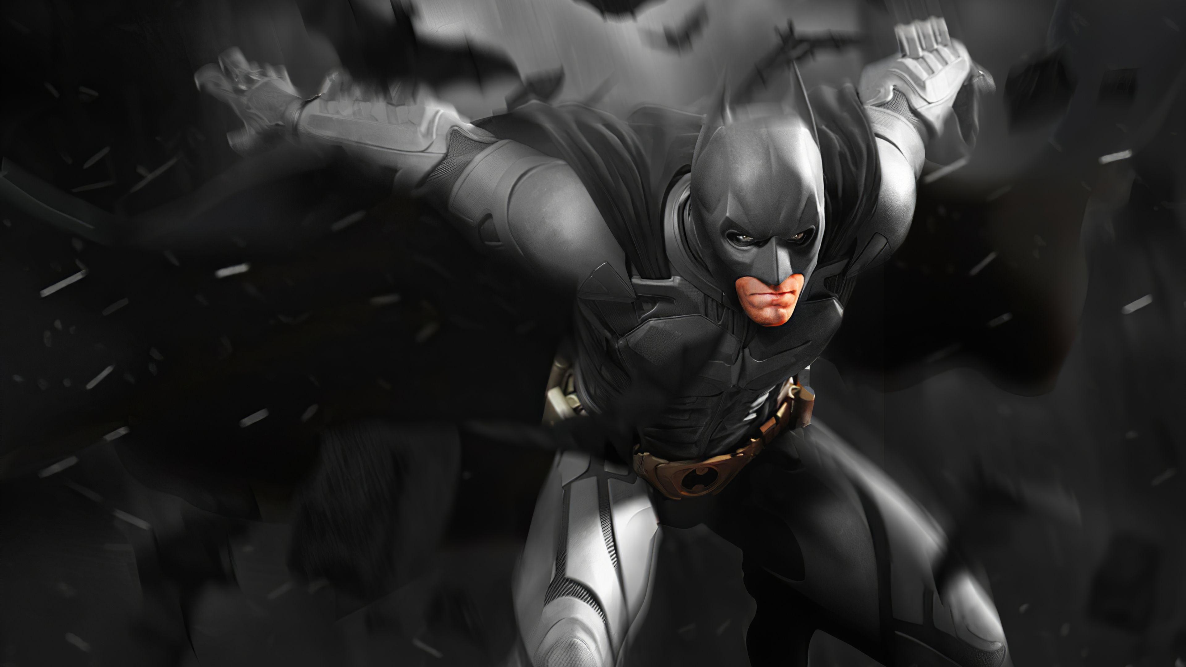 Batman, Christian Bale, Kunstwerk, Superhelden, 4K, 3840x2160 4K Desktop